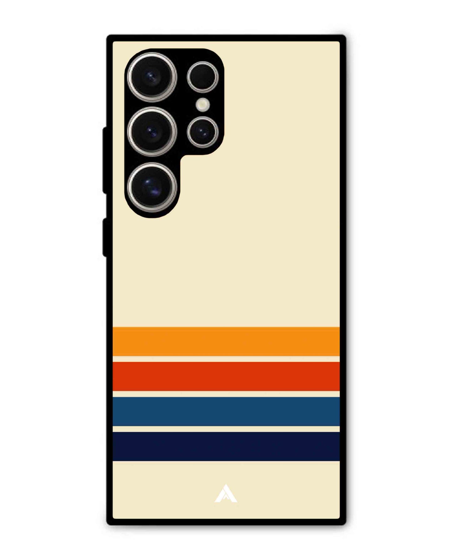 Stripe Pattern 12 Metal Back Cover Phone Case for Samsung Galaxy S24 Ultra