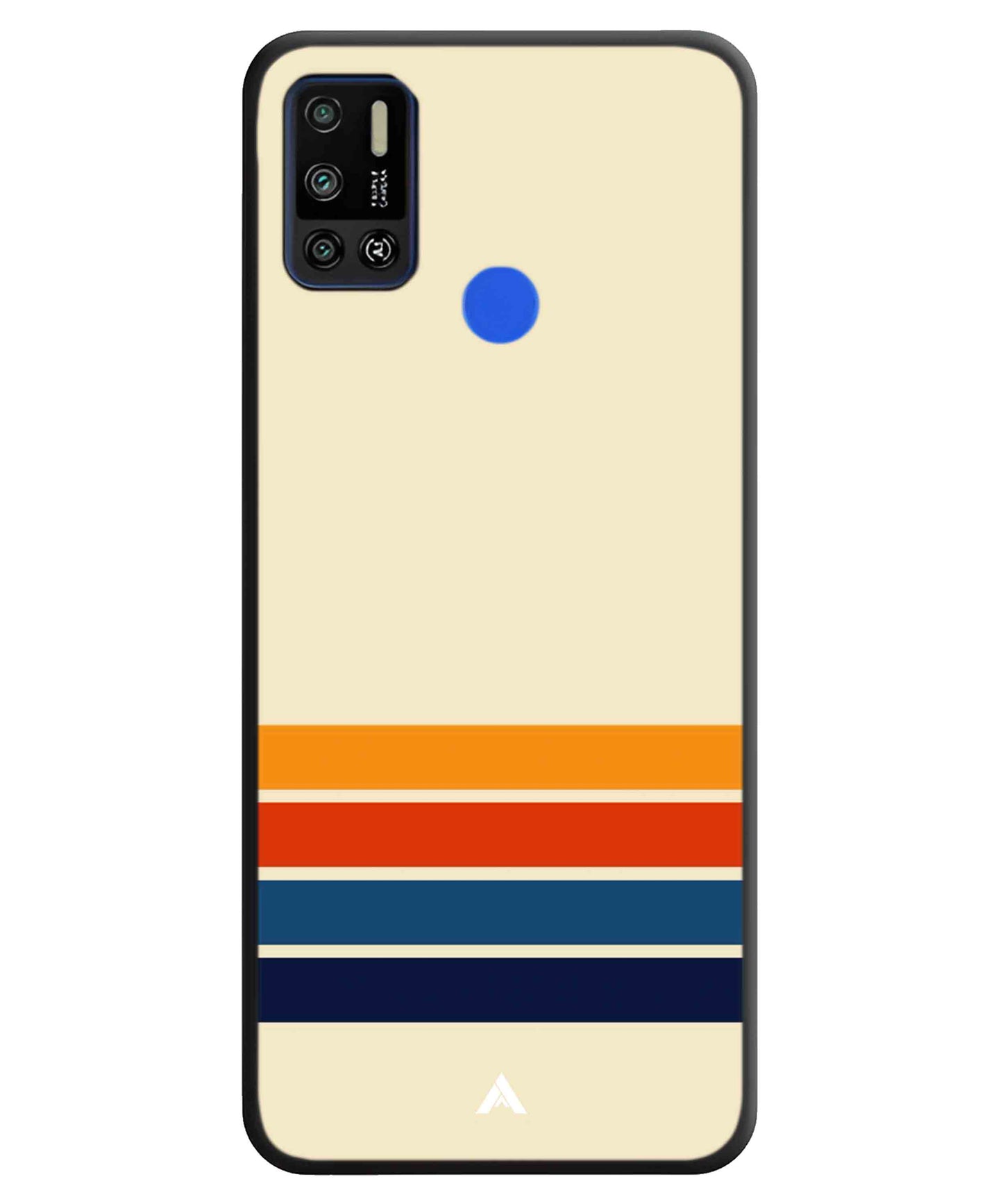 Stripe Pattern 12 Metal Back Cover Phone Case for Tecno Spark 6 Air