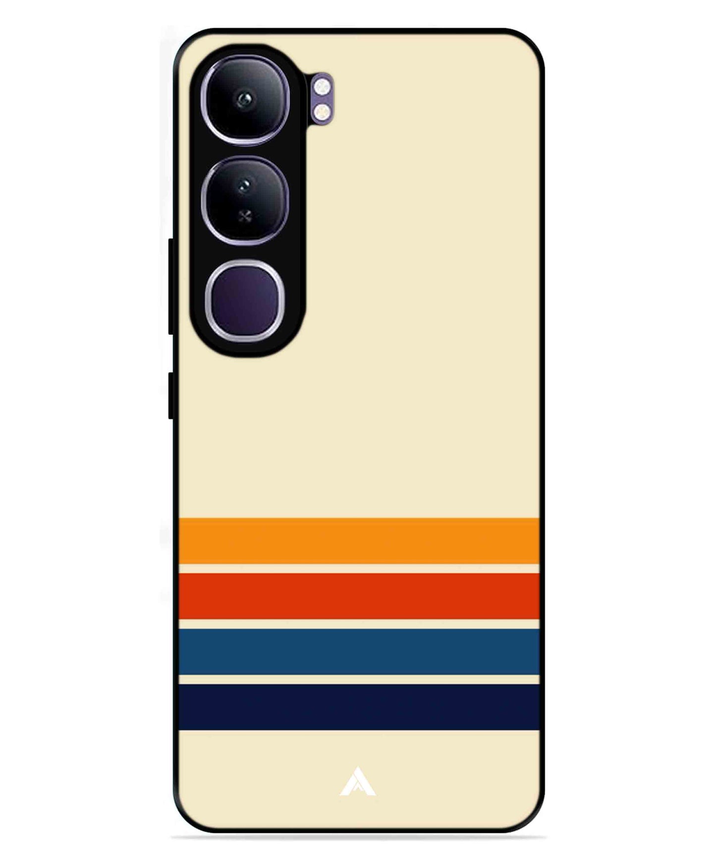 Stripe Pattern 12 Metal Back Cover Phone Case for Vivo Y300