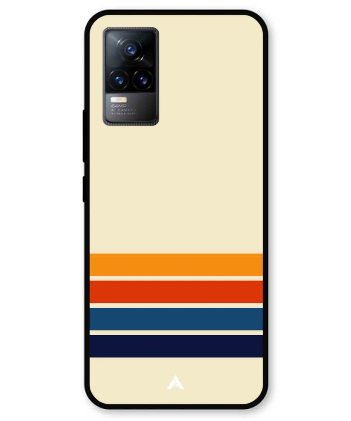 Stripe Pattern 12 Metal Back Cover Phone Case for Vivo Y73