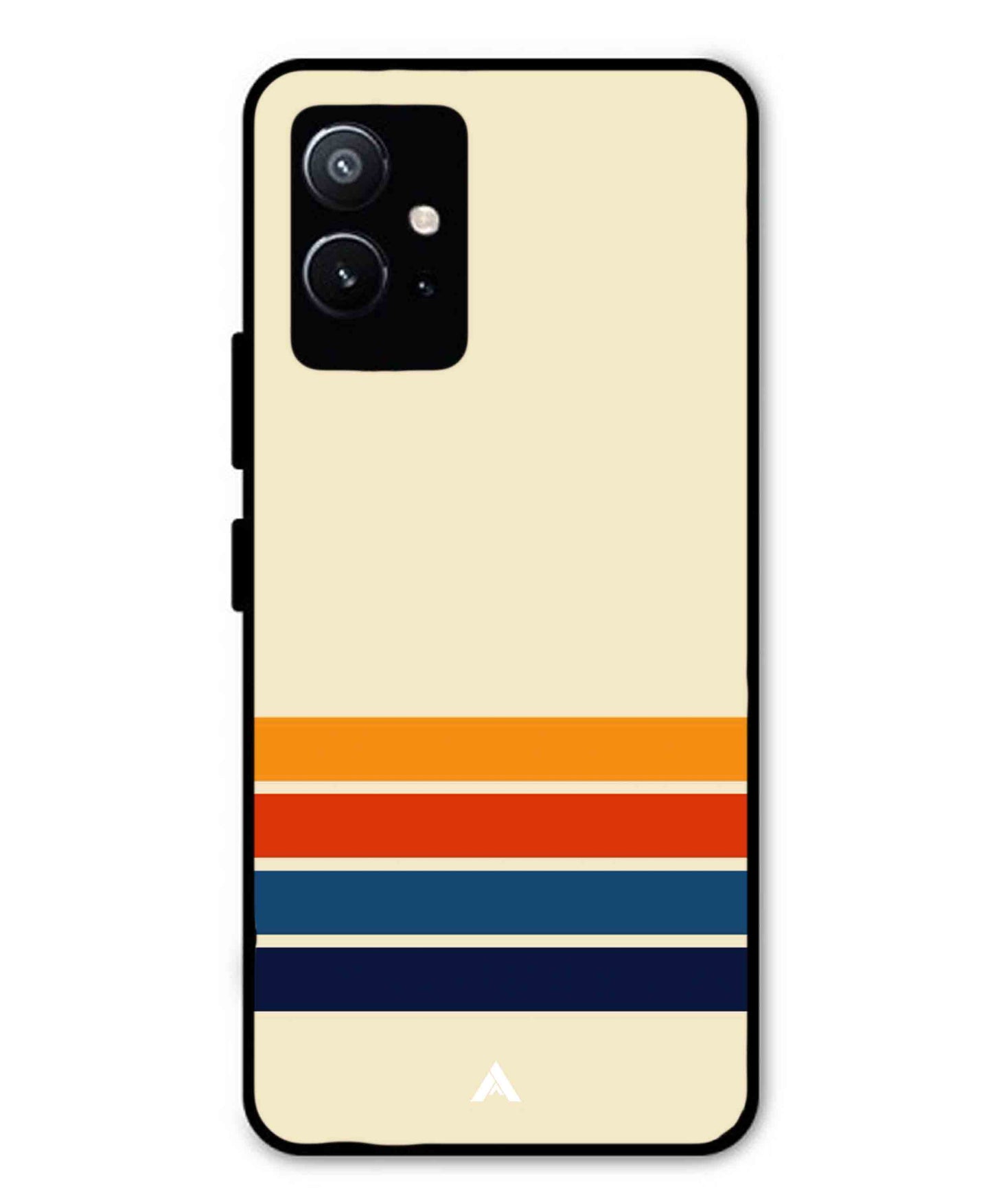 Stripe Pattern 12 Metal Back Cover Phone Case for Vivo Y75 5G