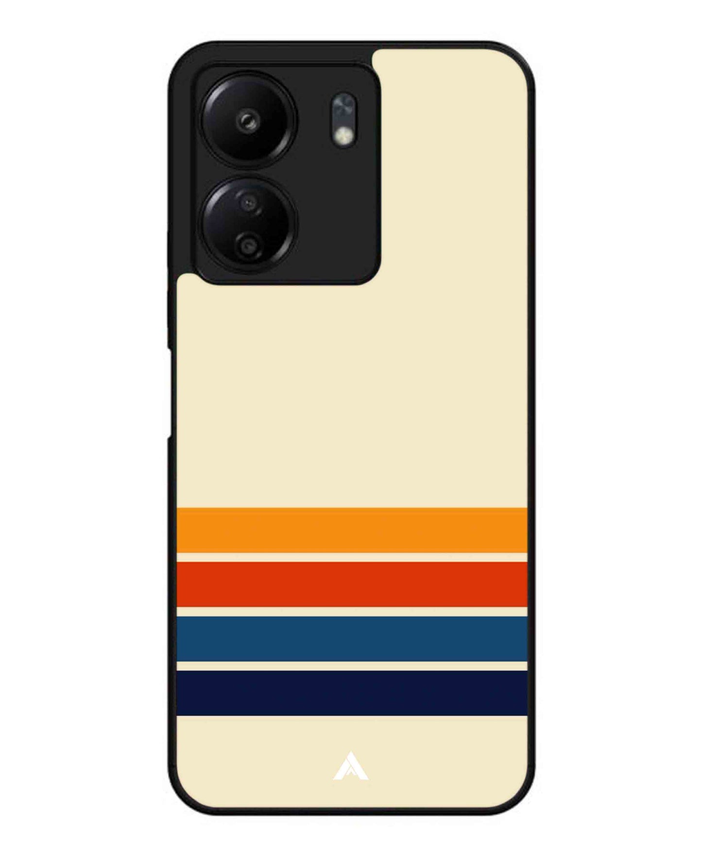Stripe Pattern 12 Metal Back Cover Phone Case for Xiaomi Redmi 13C 4G