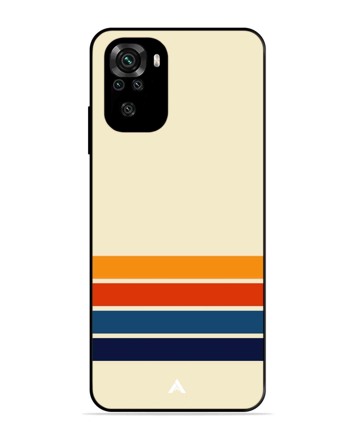 Stripe Pattern 12 Metal Back Cover Phone Case for Xiaomi Redmi Note 11SE