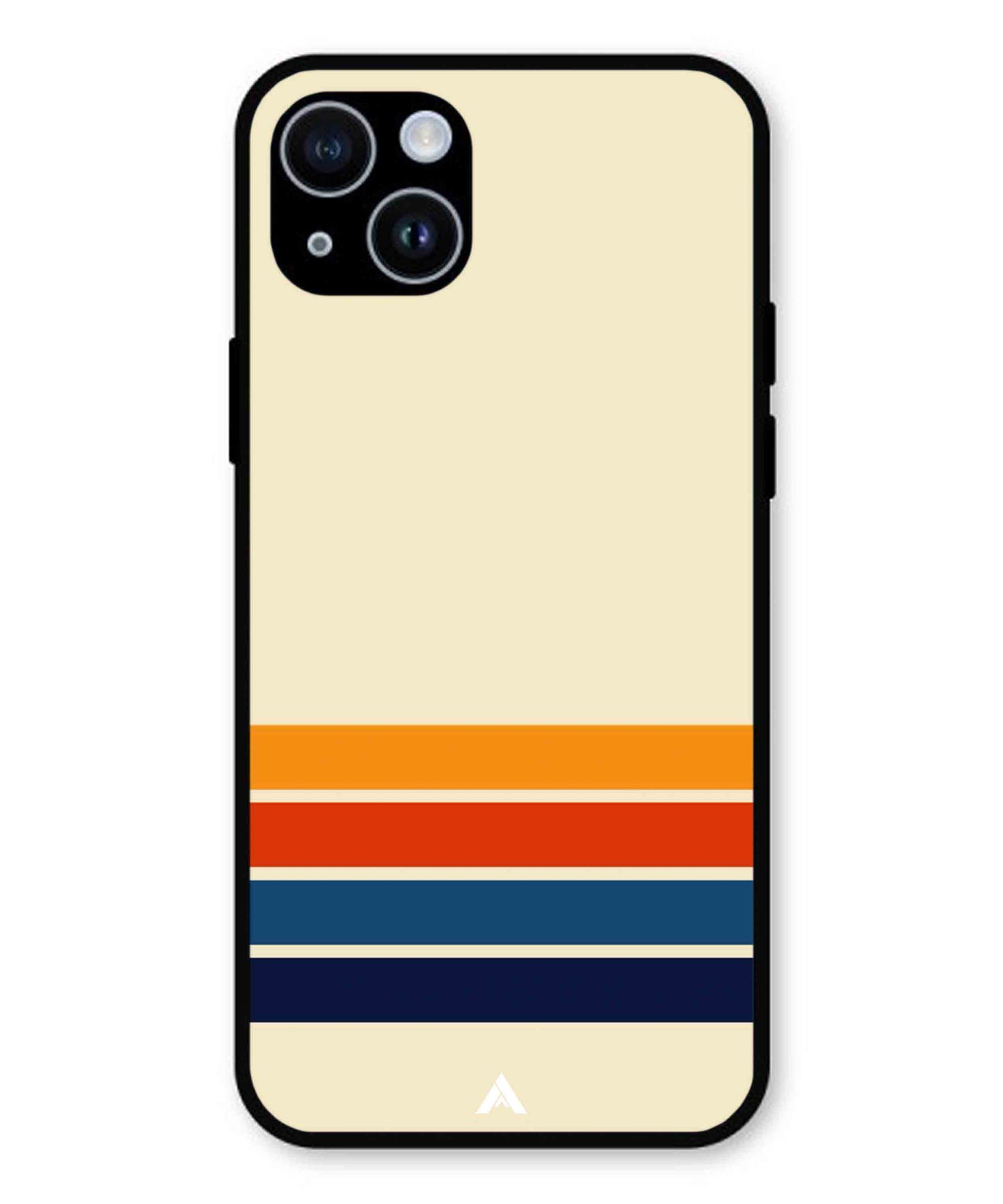 Stripe Pattern 12 Metal Back Cover Phone Case for iPhone 14 Plus