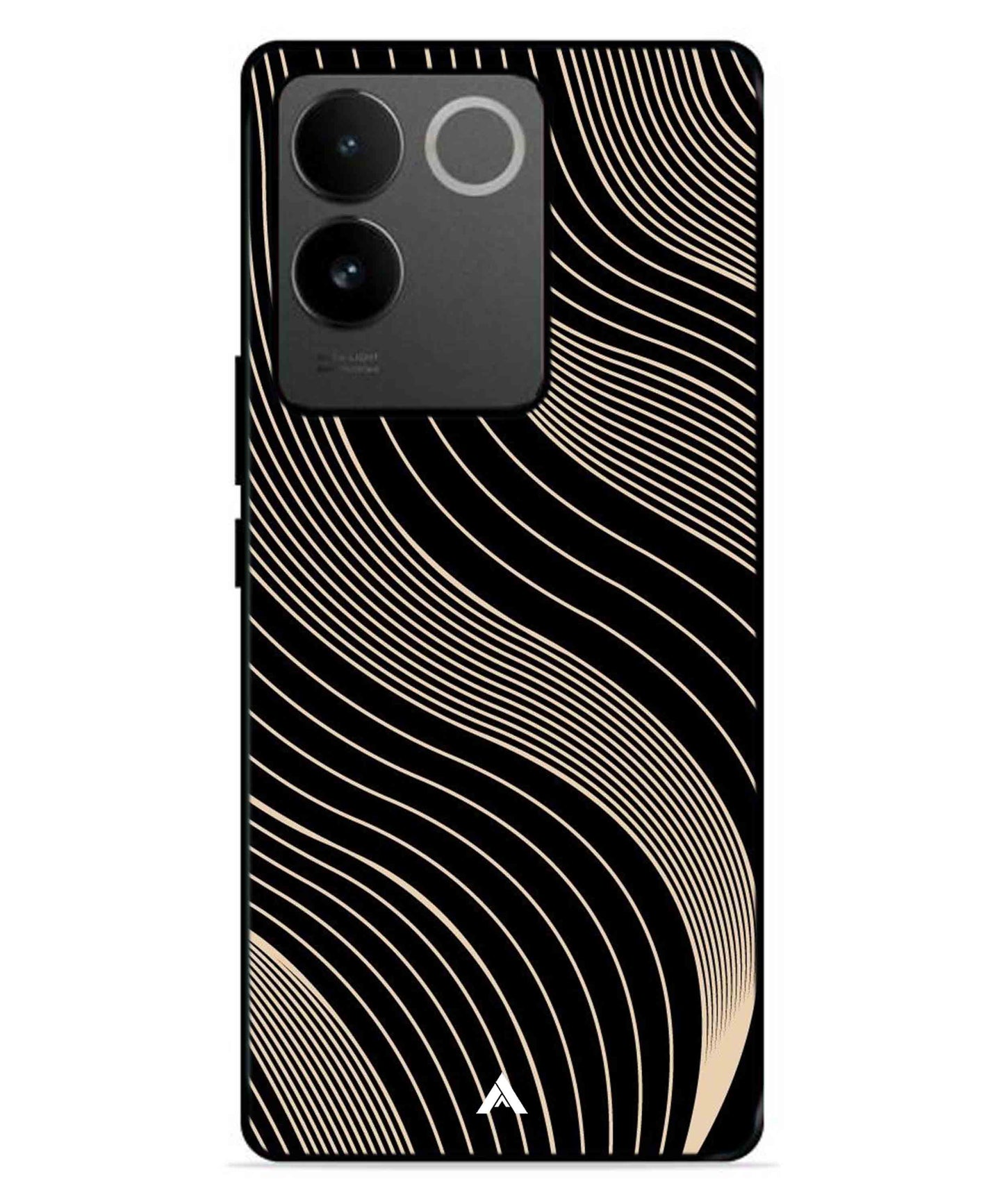 Stripe Pattern 13 Metal Back Cover Phone Case for IQOO Z7 Pro