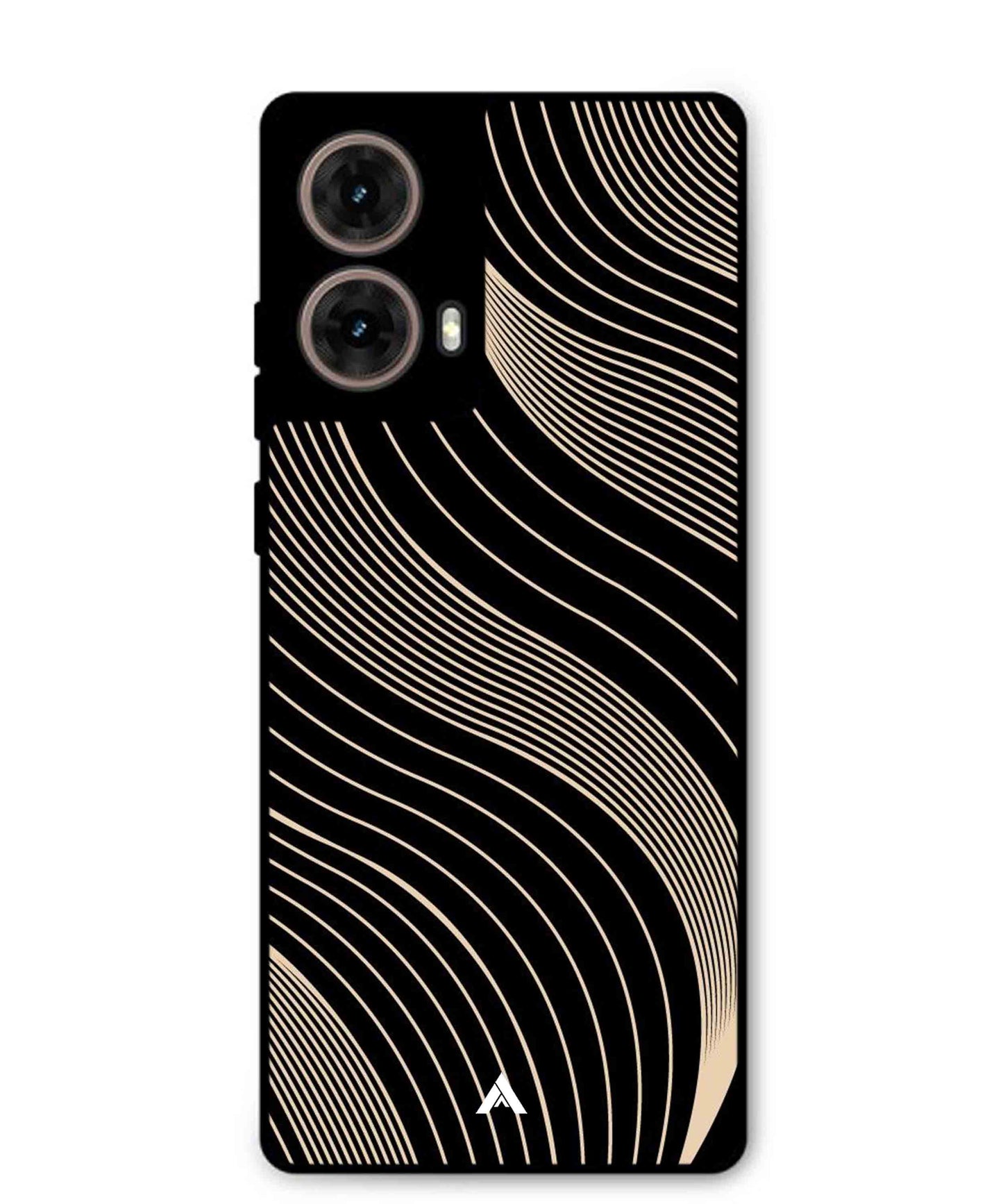 Stripe Pattern 13 Metal Back Cover Phone Case for Moto Edge 50 Fusion