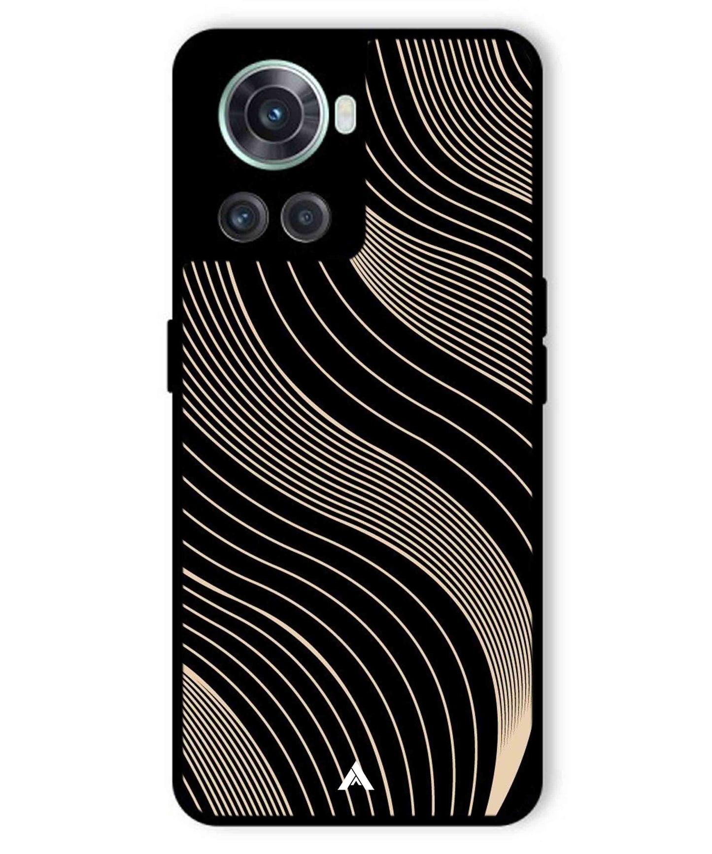Stripe Pattern 13 Metal Back Cover Phone Case for Oneplus 10R
