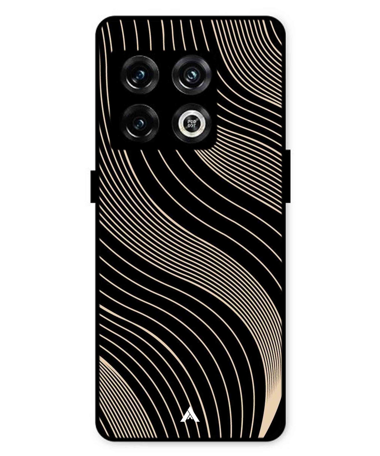Stripe Pattern 13 Metal Back Cover Phone Case for Oneplus 10 Pro
