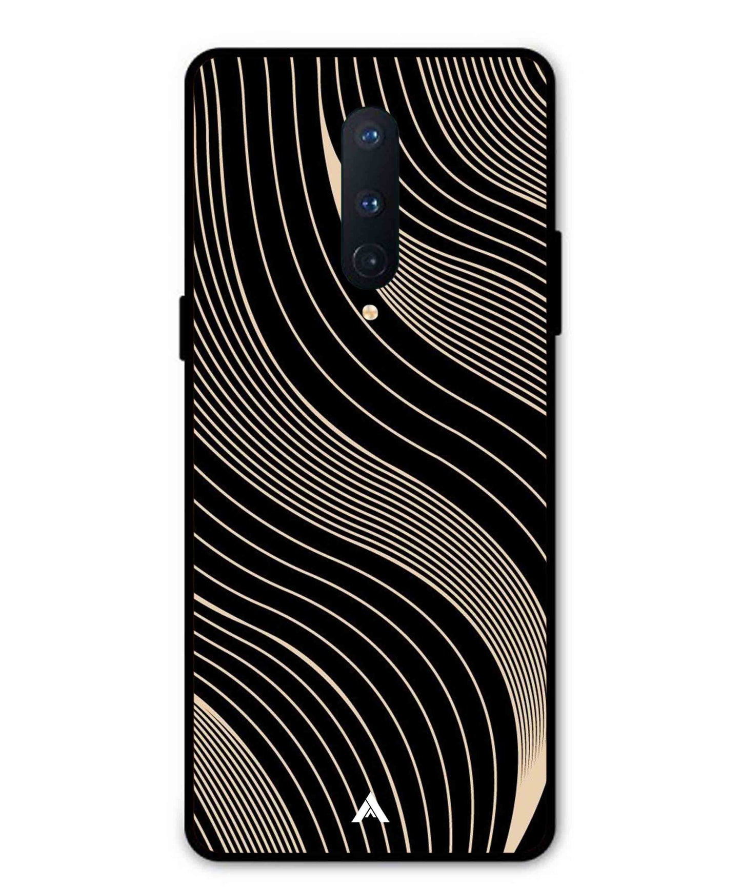 Stripe Pattern 13 Metal Back Cover Phone Case for Oneplus 8