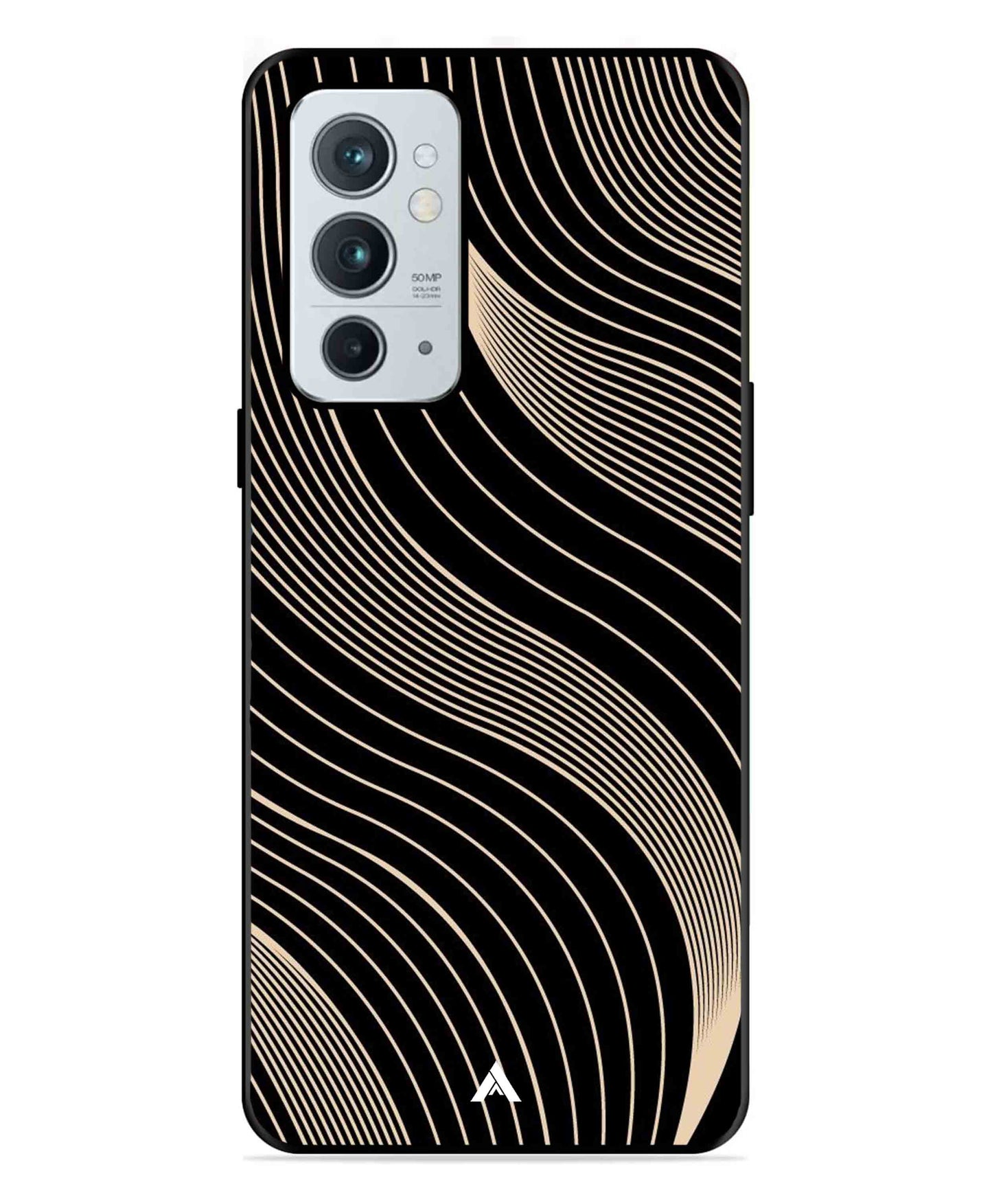 Stripe Pattern 13 Metal Back Cover Phone Case for Oneplus 9RT