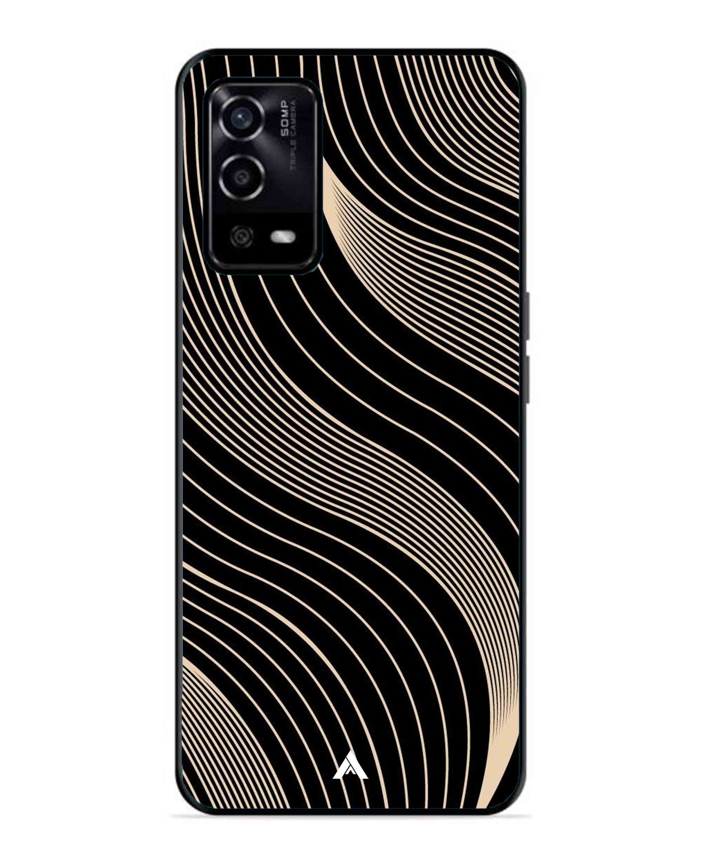 Stripe Pattern 13 Metal Back Cover Phone Case for Oppo A55