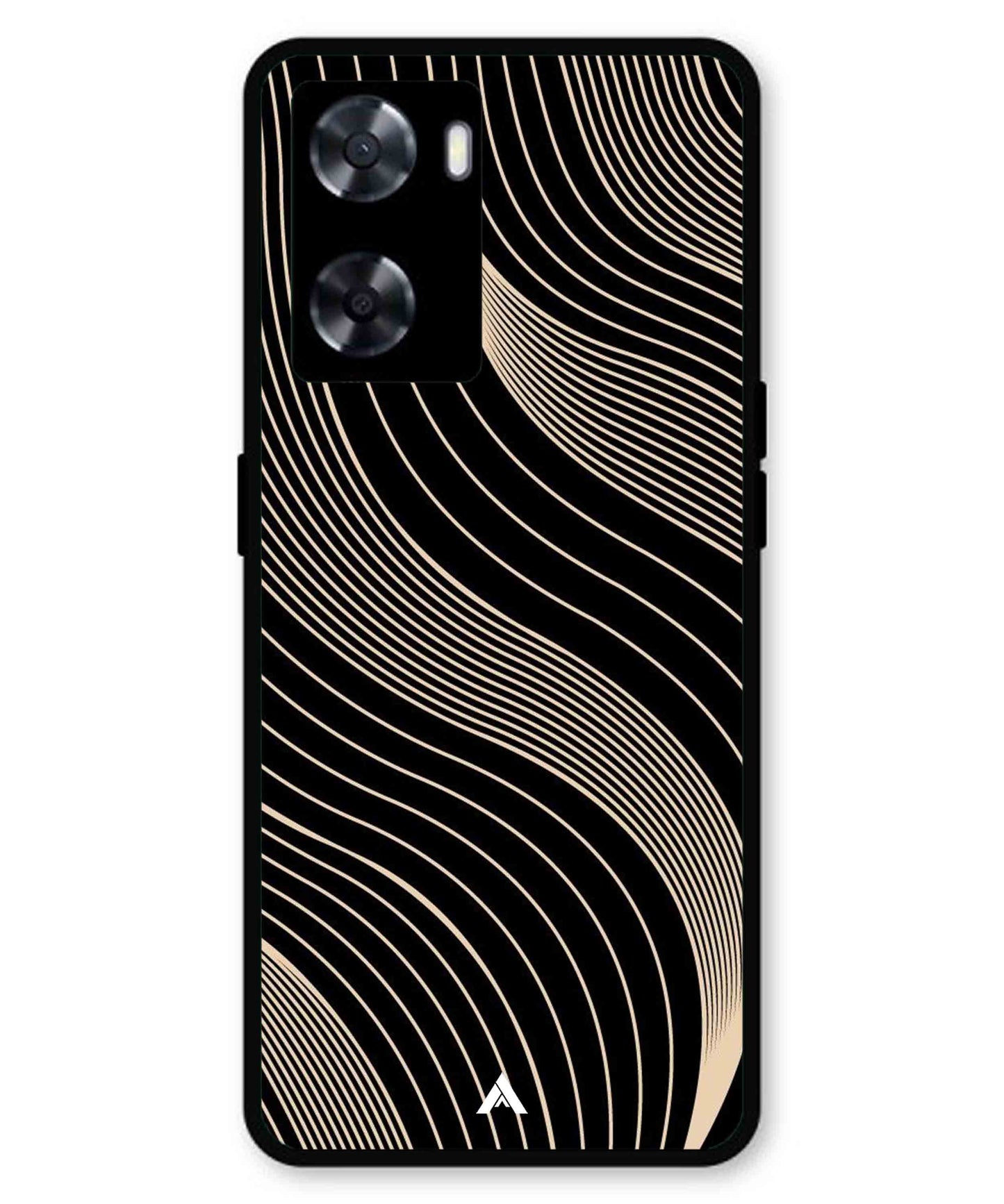 Stripe Pattern 13 Metal Back Cover Phone Case for Oppo A77s