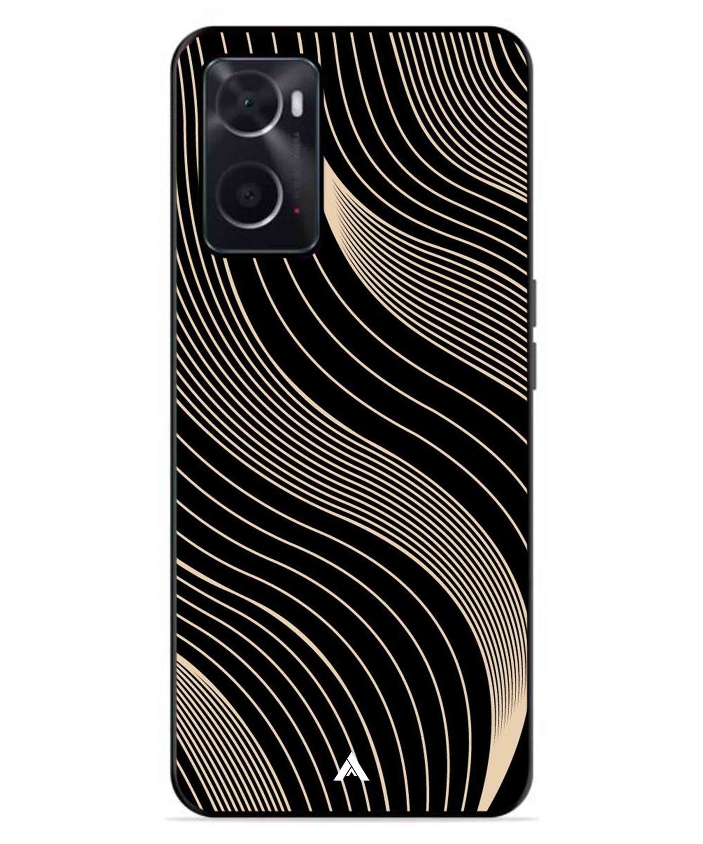 Stripe Pattern 13 Metal Back Cover Phone Case for Oppo A96