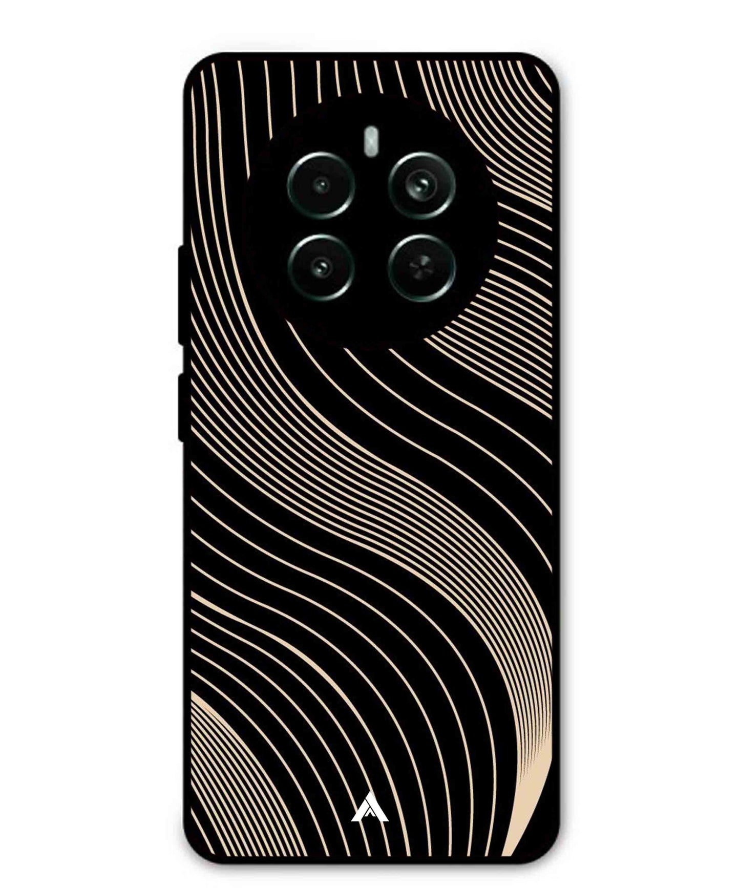 Stripe Pattern 13 Metal Back Cover Phone Case for Realme 12 Pro Plus