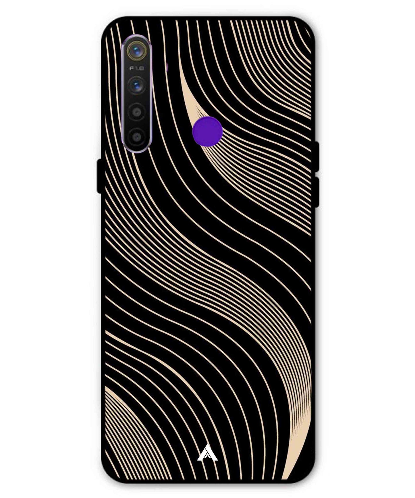 Stripe Pattern 13 Metal Back Cover Phone Case for Realme 5