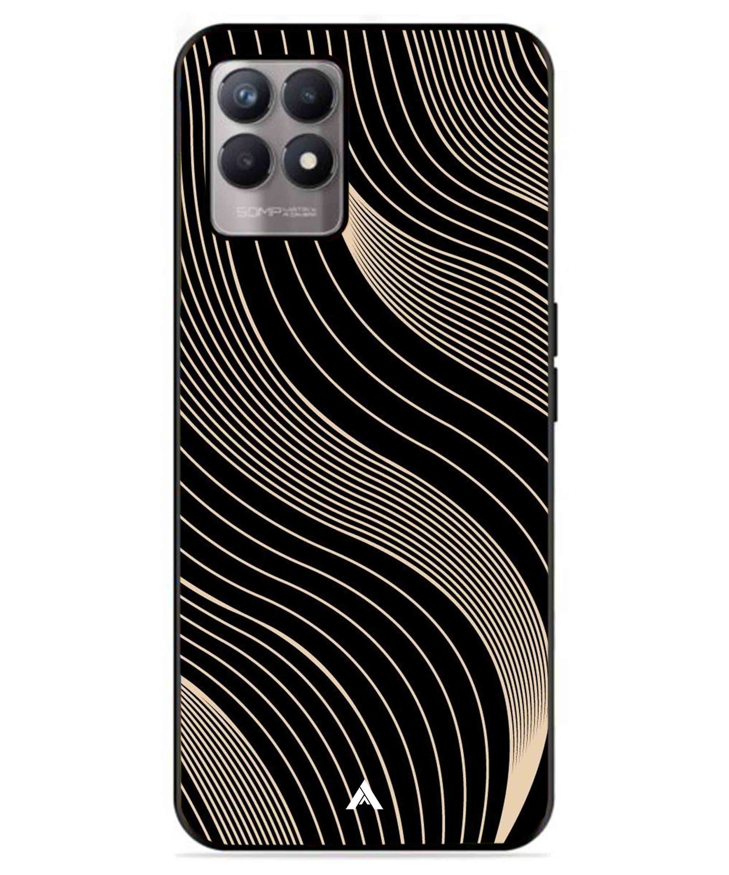 Stripe Pattern 13 Metal Back Cover Phone Case for Realme 8 4G