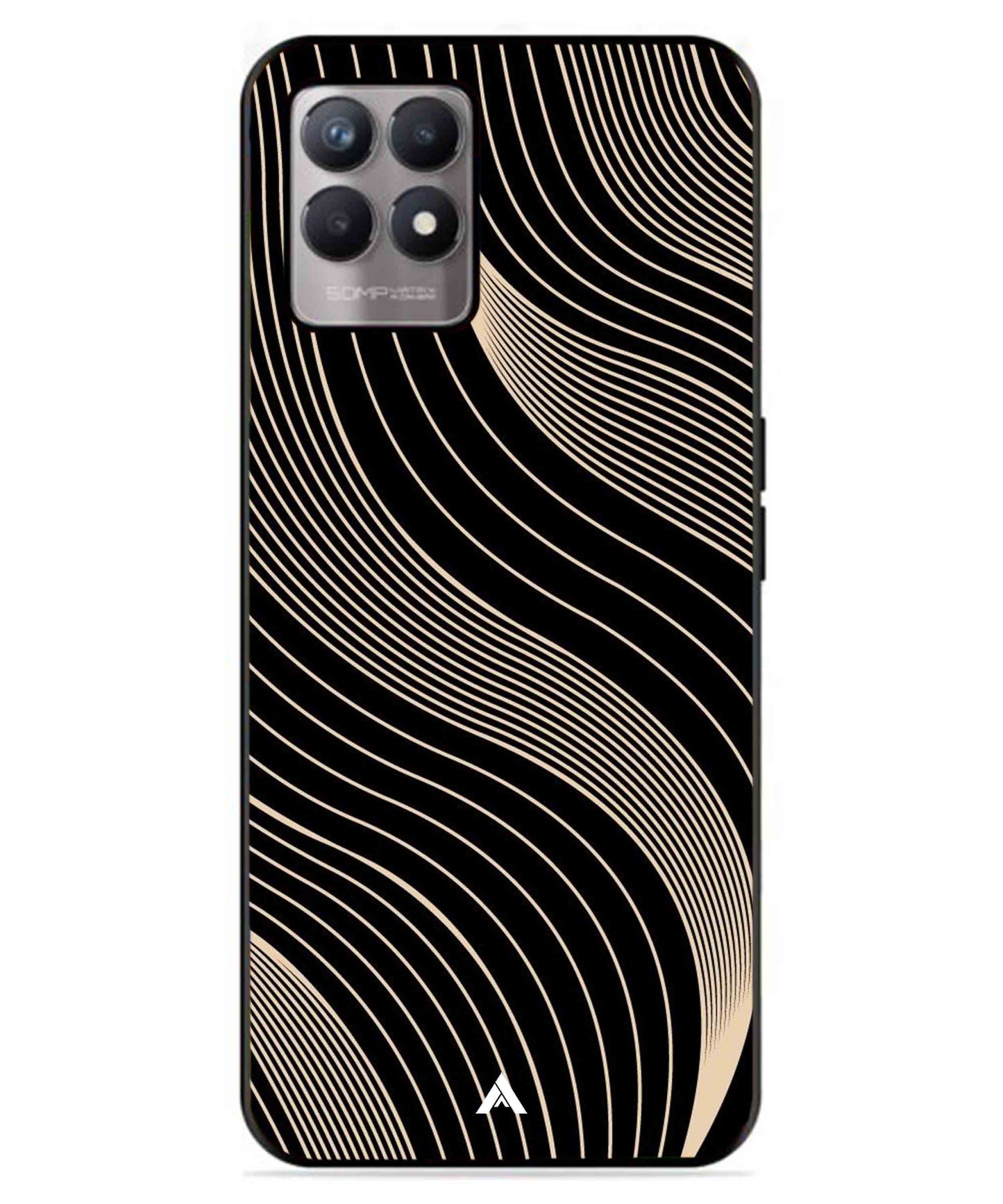 Stripe Pattern 13 Metal Back Cover Phone Case for Realme 8i