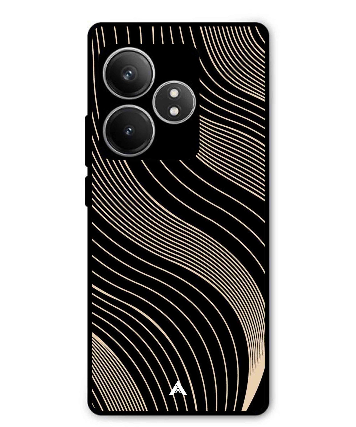 Stripe Pattern 13 Metal Back Cover Phone Case for Realme GT 6T