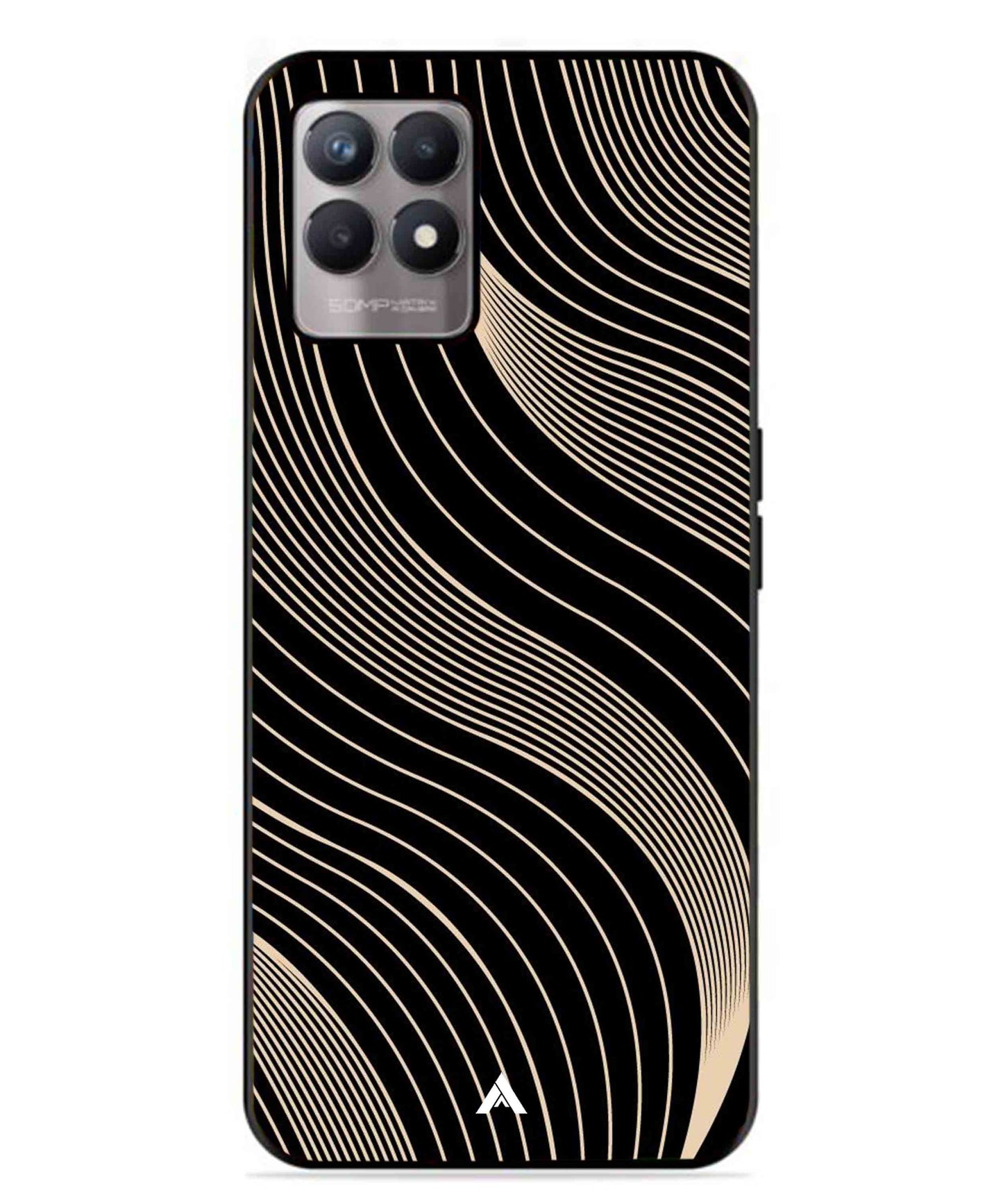 Stripe Pattern 13 Metal Back Cover Phone Case for Realme Narzo 50