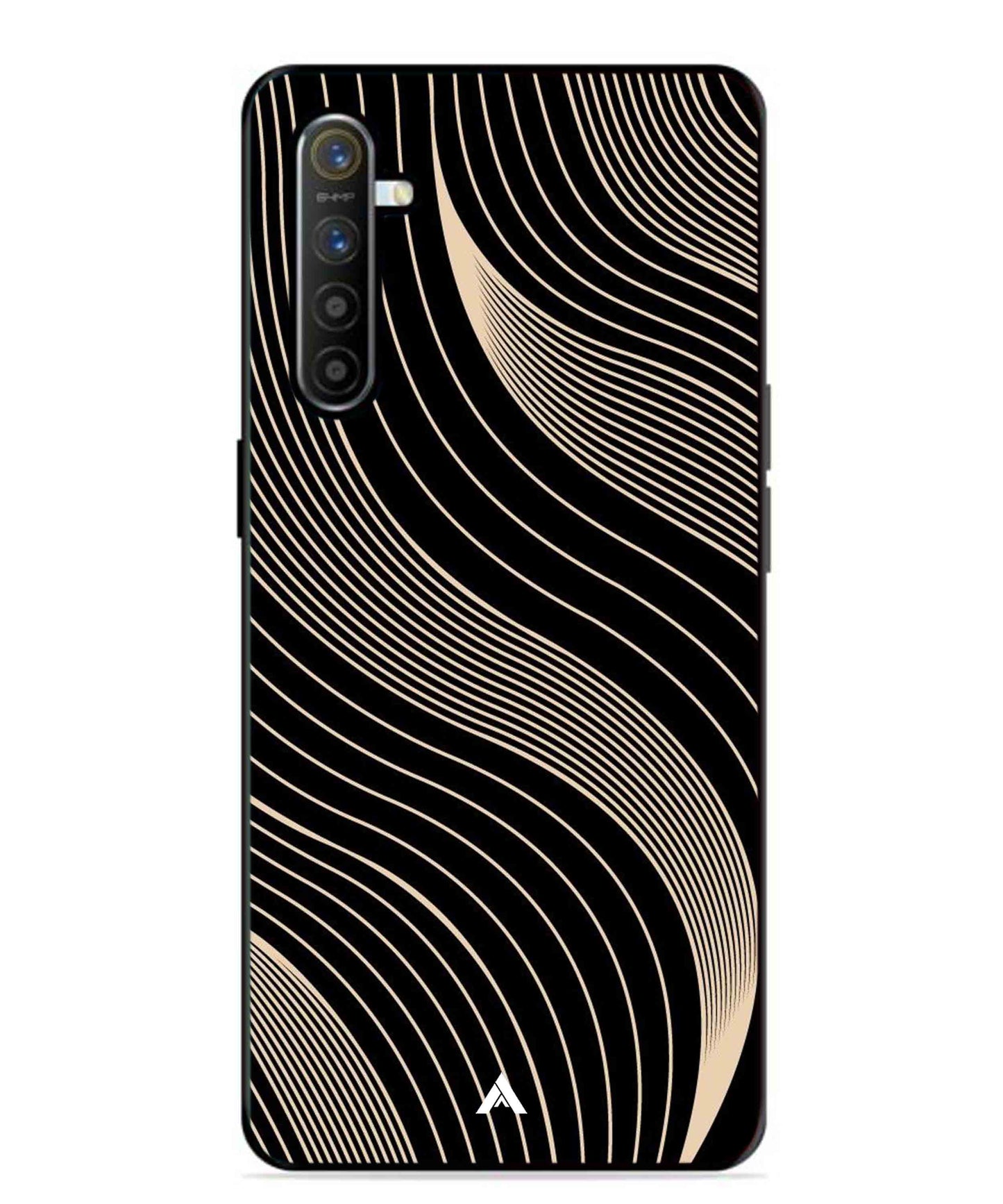 Stripe Pattern 13 Metal Back Cover Phone Case for Realme XT