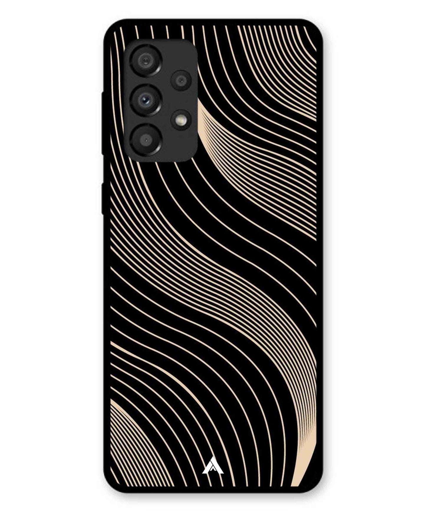 Stripe Pattern 13 Metal Back Cover Phone Case for Samsung Galaxy A33 5G