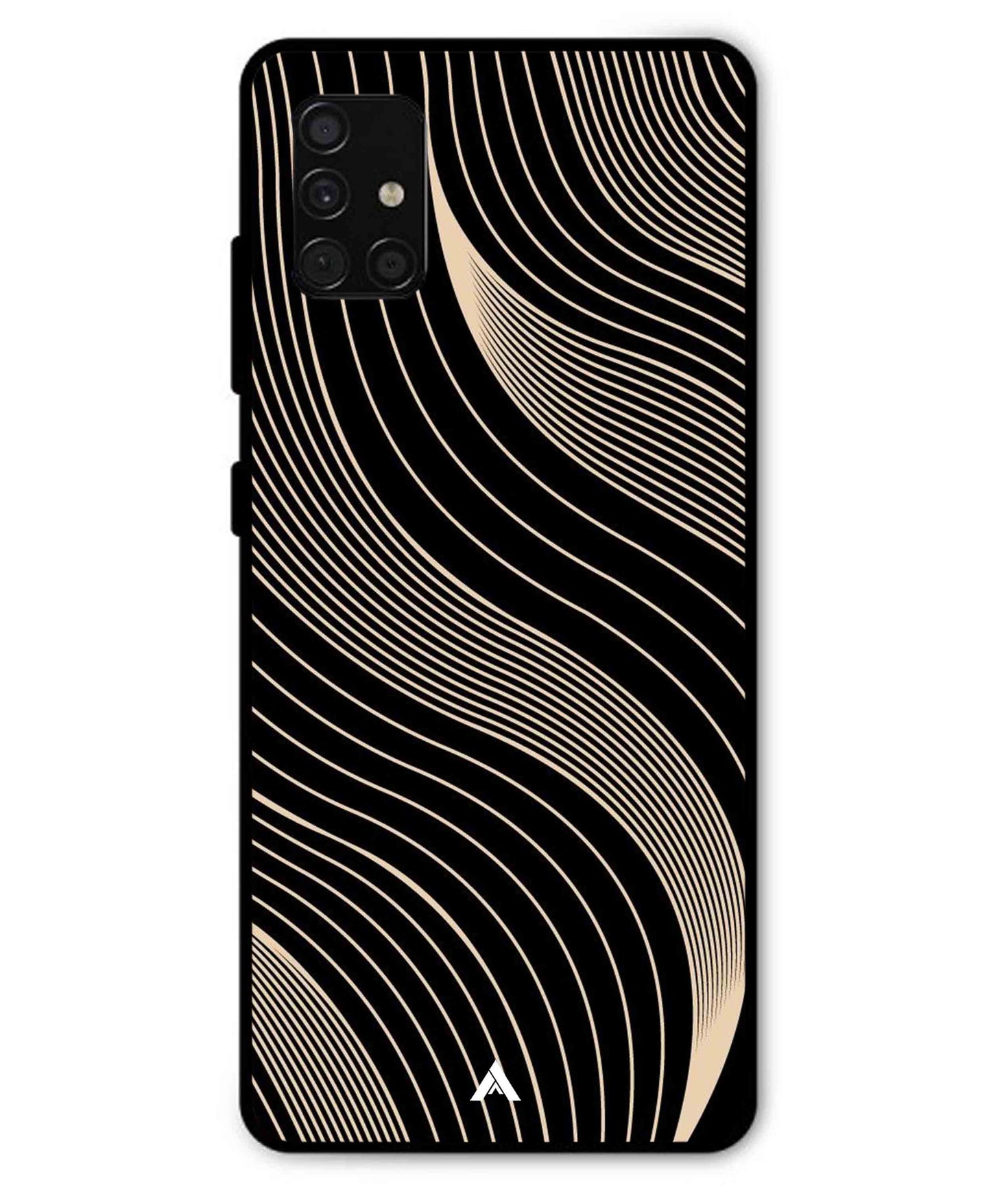 Stripe Pattern 13 Metal Back Cover Phone Case for Samsung Galaxy A51
