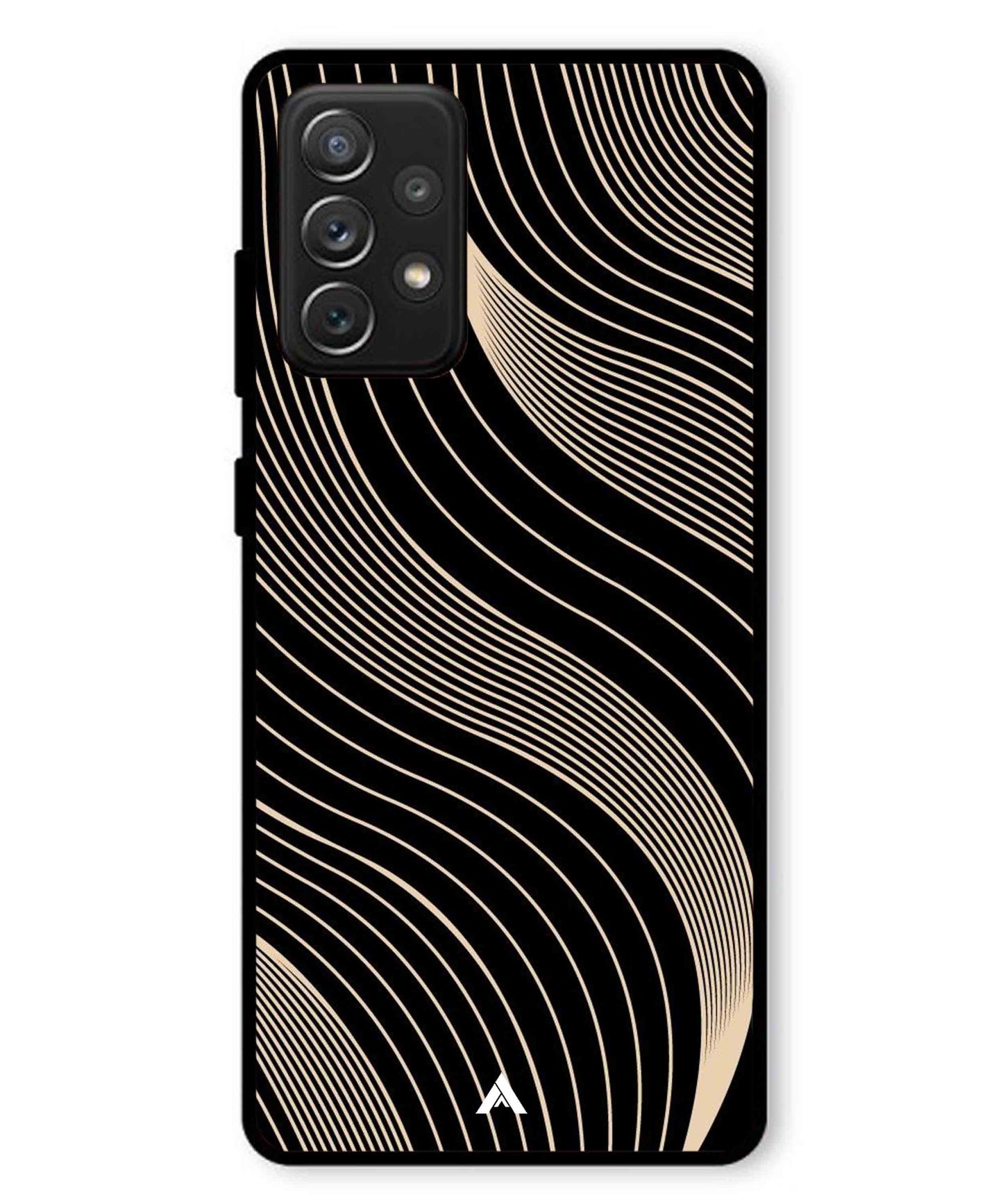 Stripe Pattern 13 Metal Back Cover Phone Case for Samsung Galaxy A72