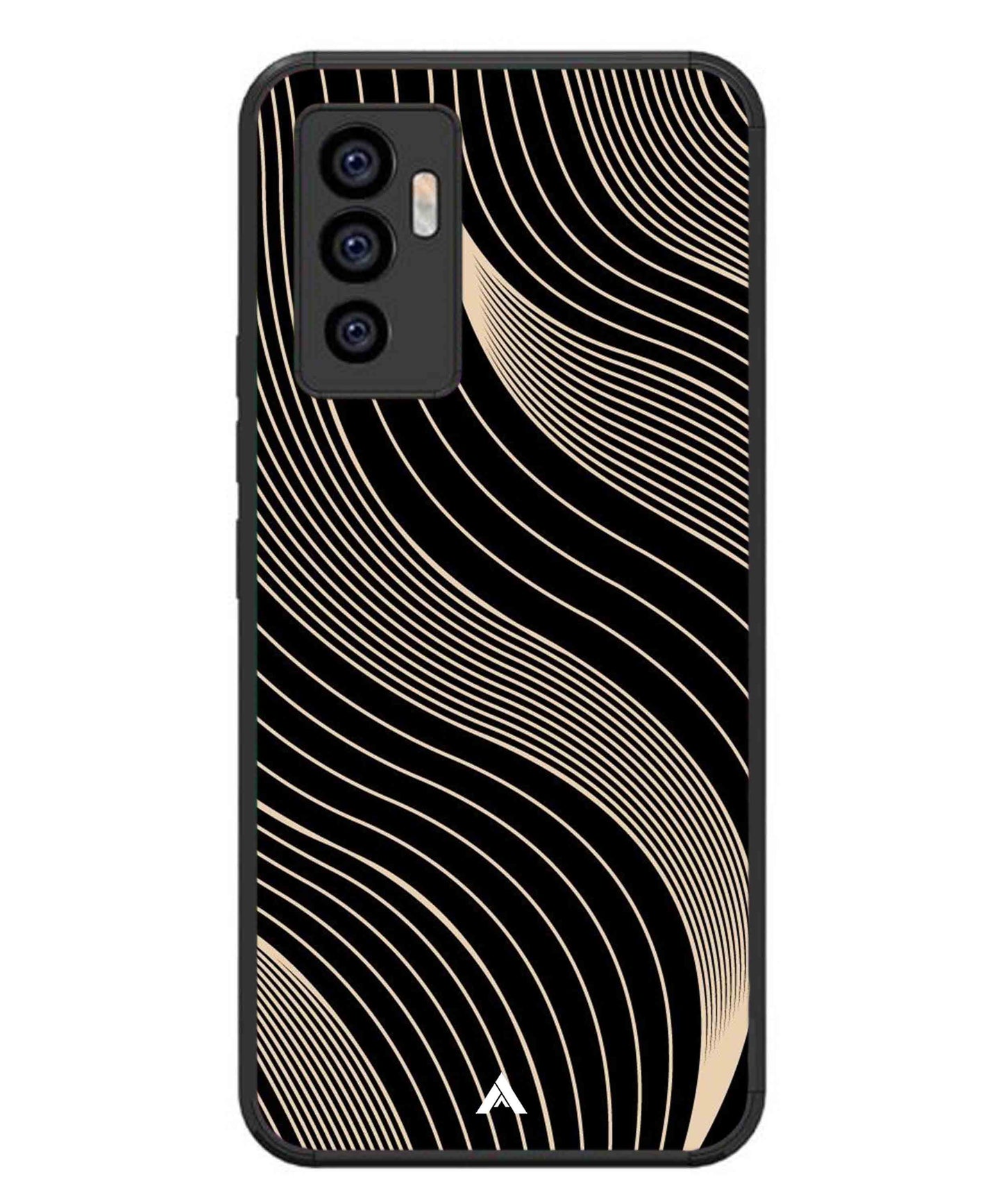 Stripe Pattern 13 Metal Back Cover Phone Case for Vivo T1
