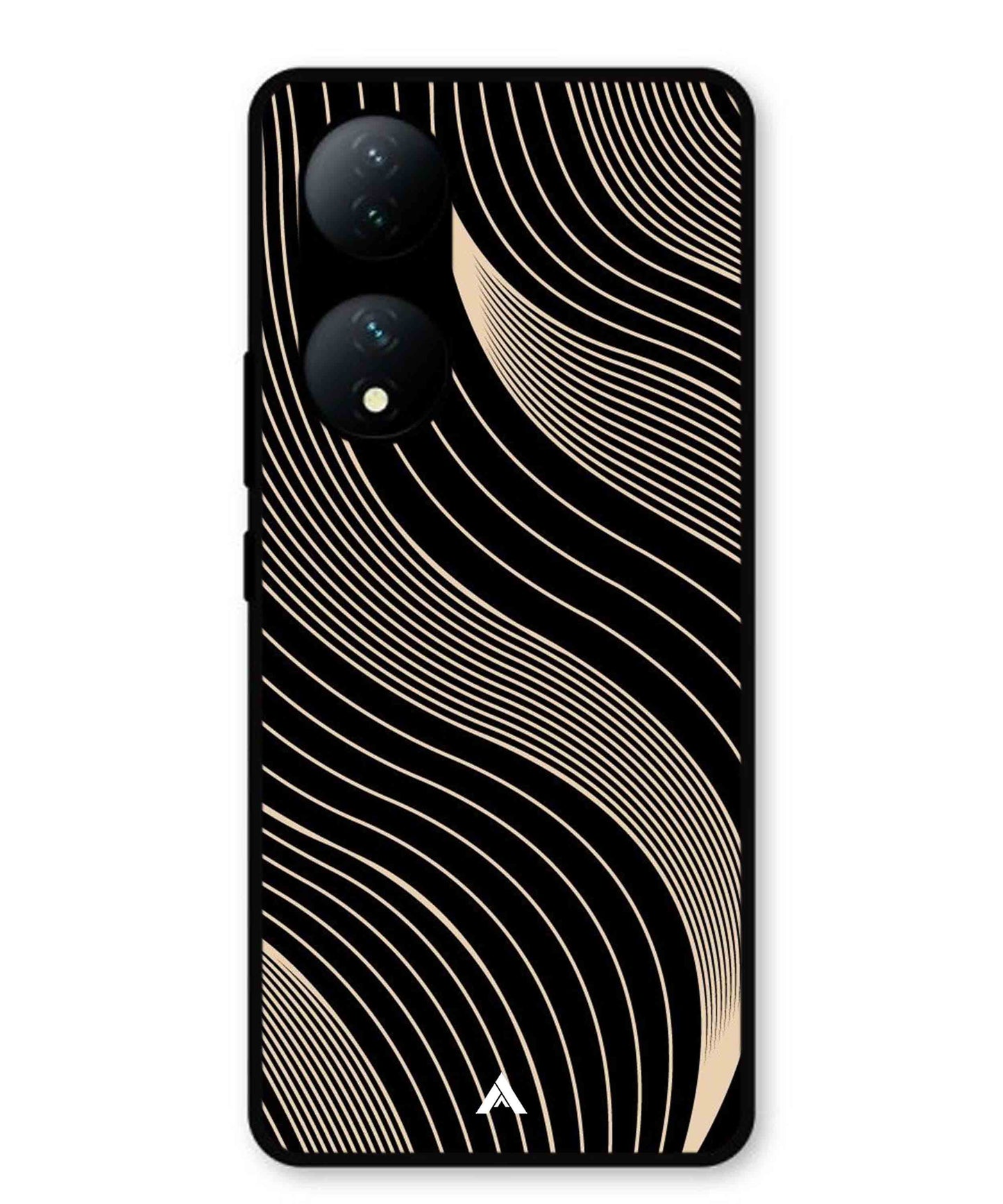 Stripe Pattern 13 Metal Back Cover Phone Case for Vivo Y100a