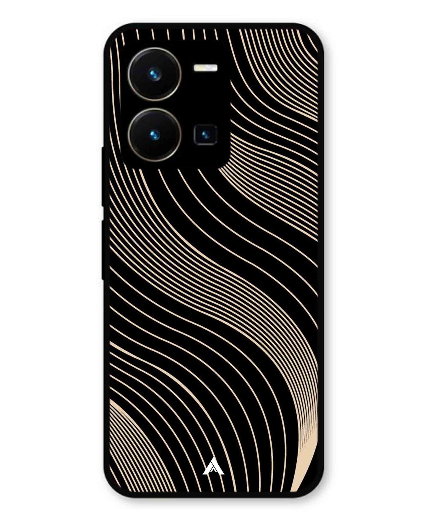 Stripe Pattern 13 Metal Back Cover Phone Case for Vivo Y35