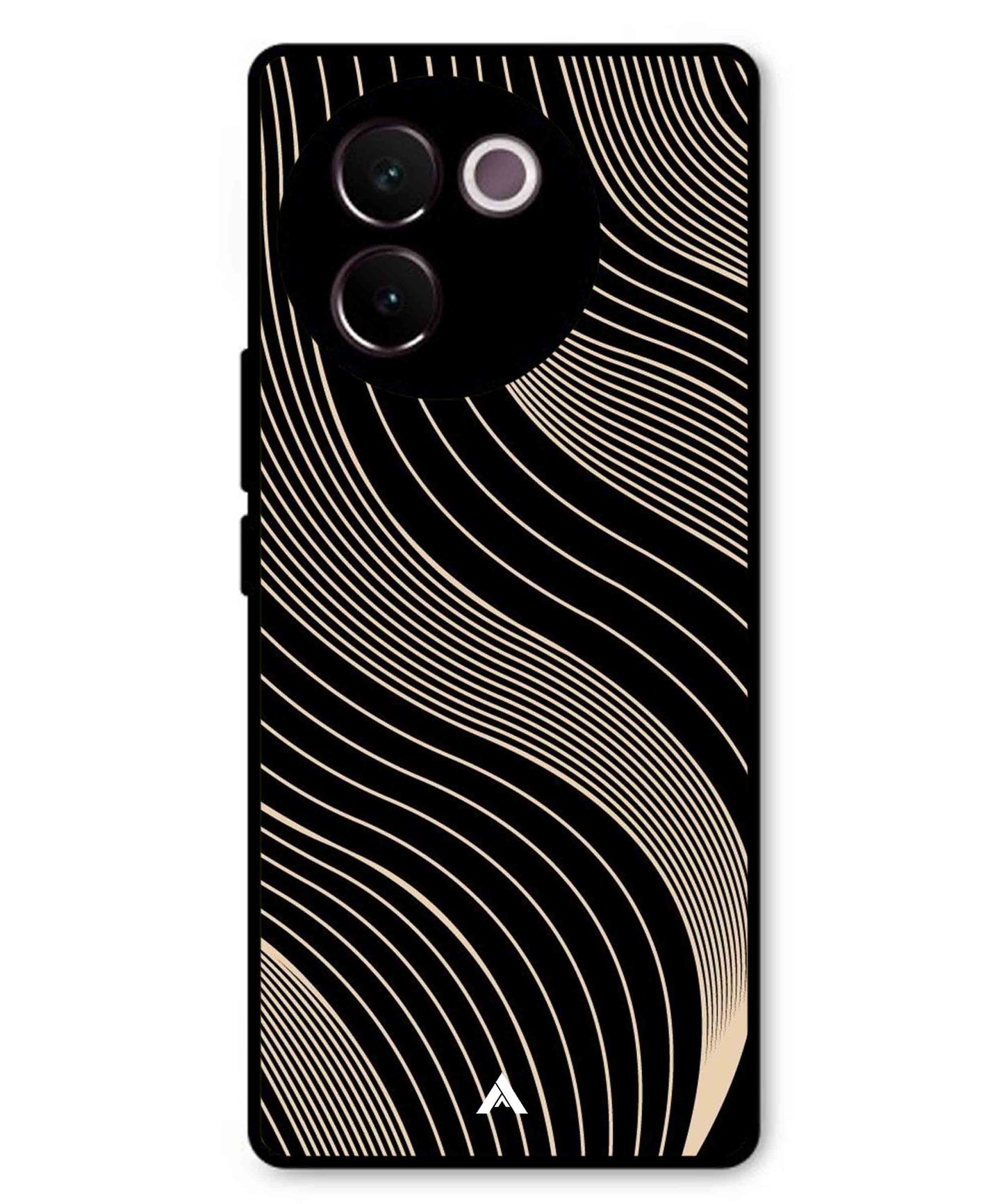 Stripe Pattern 13 Metal Back Cover Phone Case for Vivo v30e