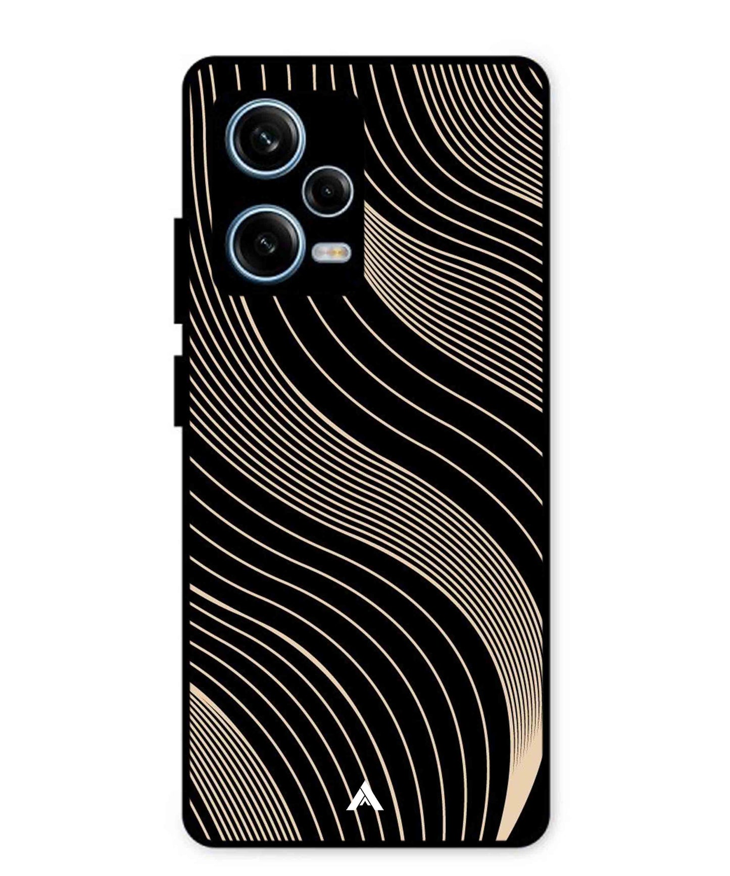 Stripe Pattern 13 Metal Back Cover Phone Case for Xiaomi Redmi Note 12 Pro