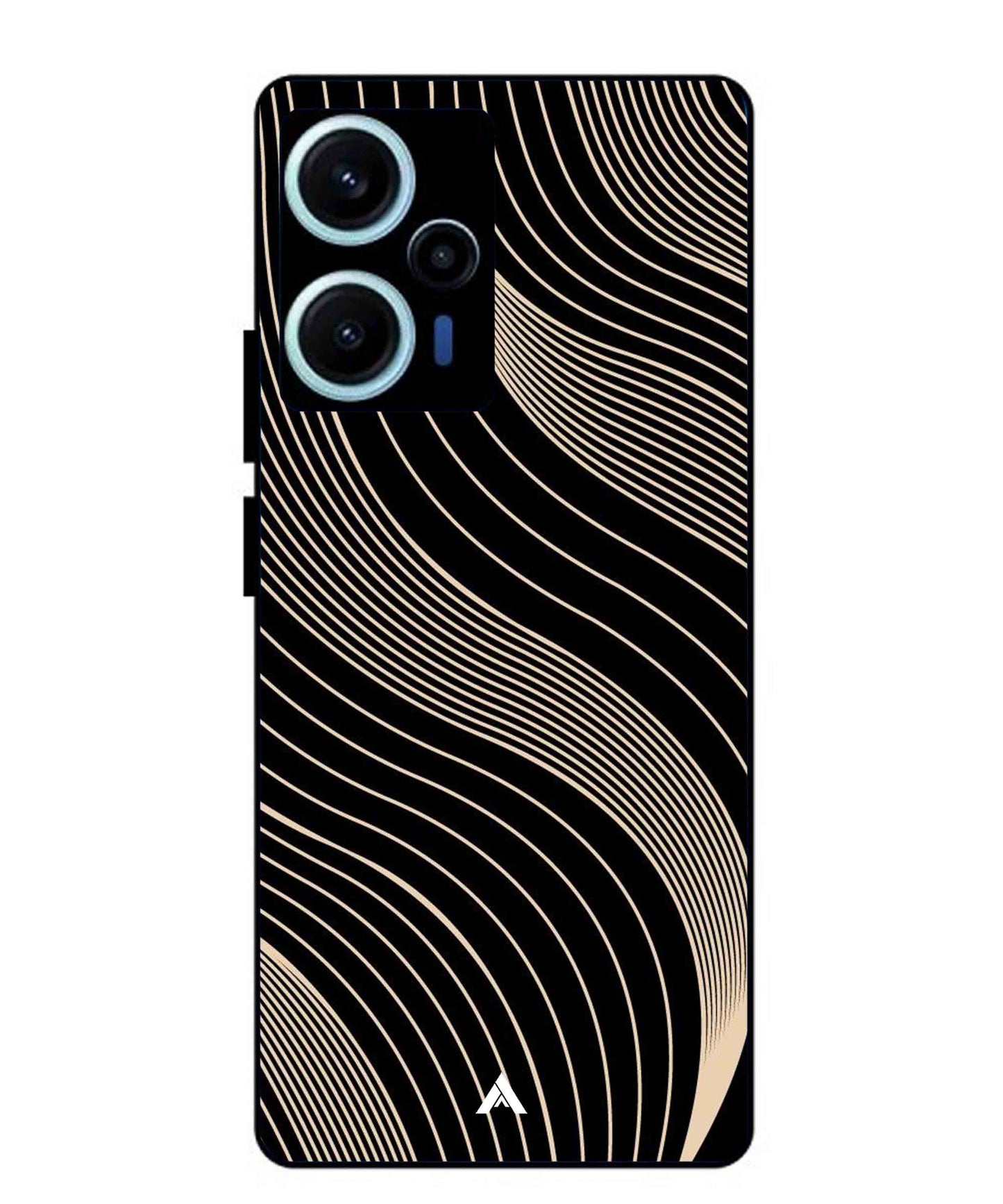 Stripe Pattern 13 Metal Back Cover Phone Case for Xiaomi Redmi Note 12 Turbo