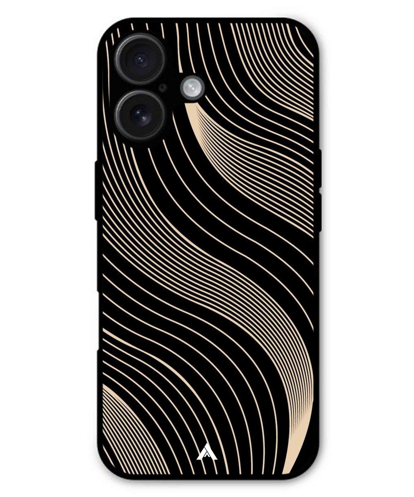 Stripe Pattern 13 Metal Back Cover Phone Case for iPhone 16 Plus