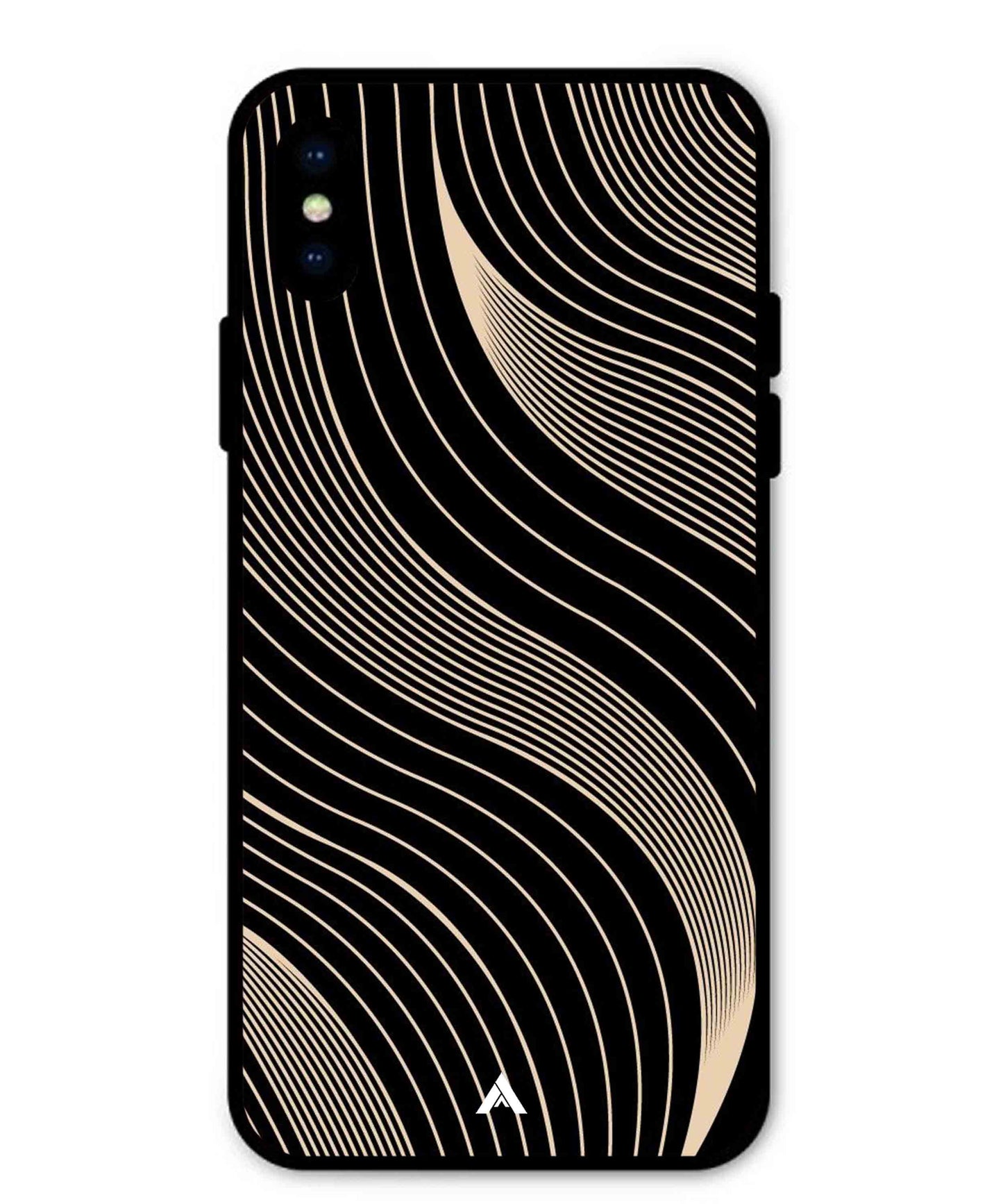 Stripe Pattern 13 Metal Back Cover Phone Case for iPhone X