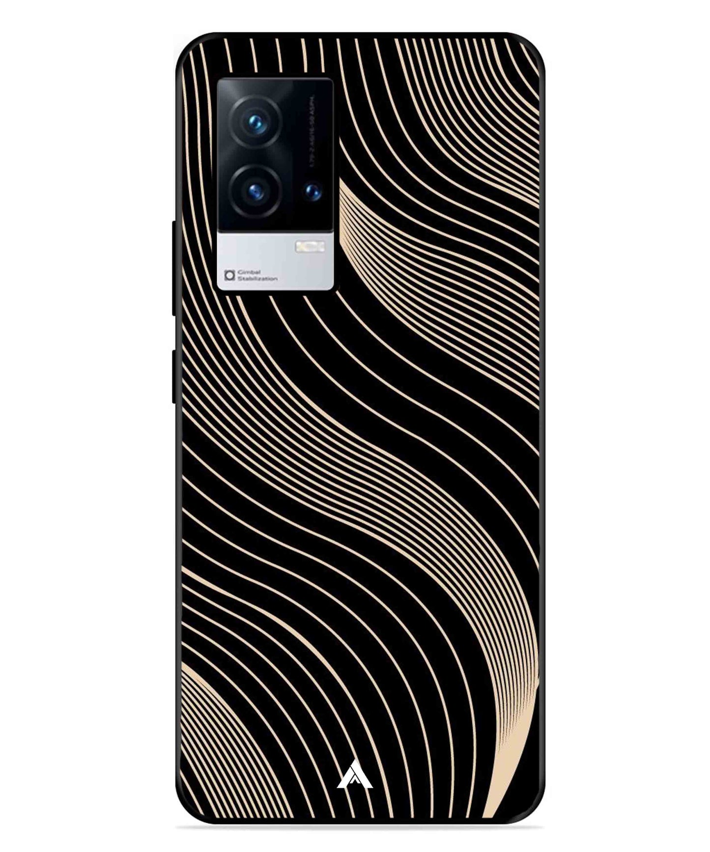 Stripe Pattern 13 Metal Back Cover Phone Case for iQOO 8
