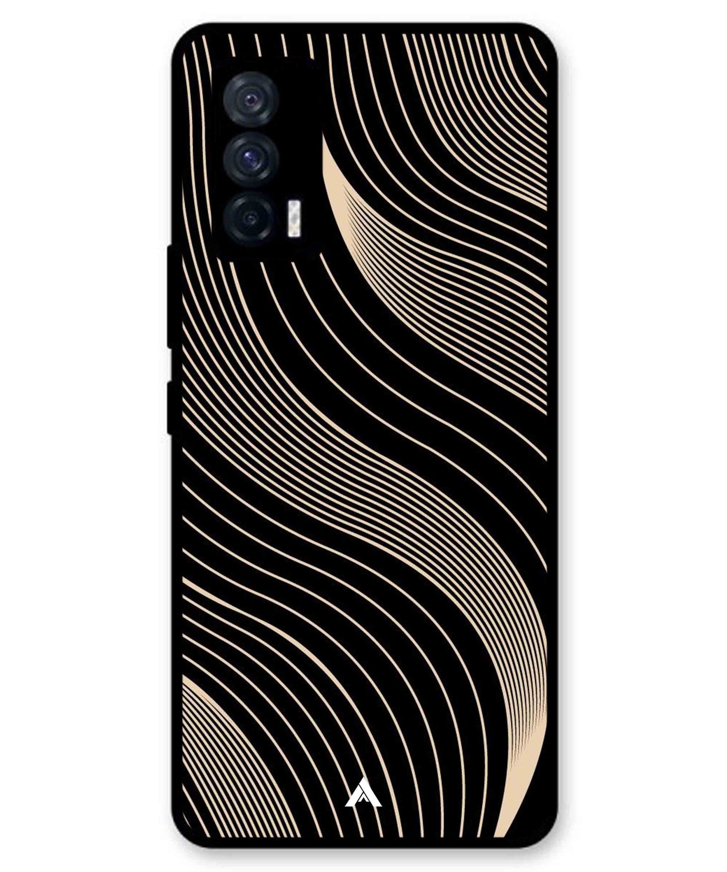 Stripe Pattern 13 Metal Back Cover Phone Case for iQOO Neo 5