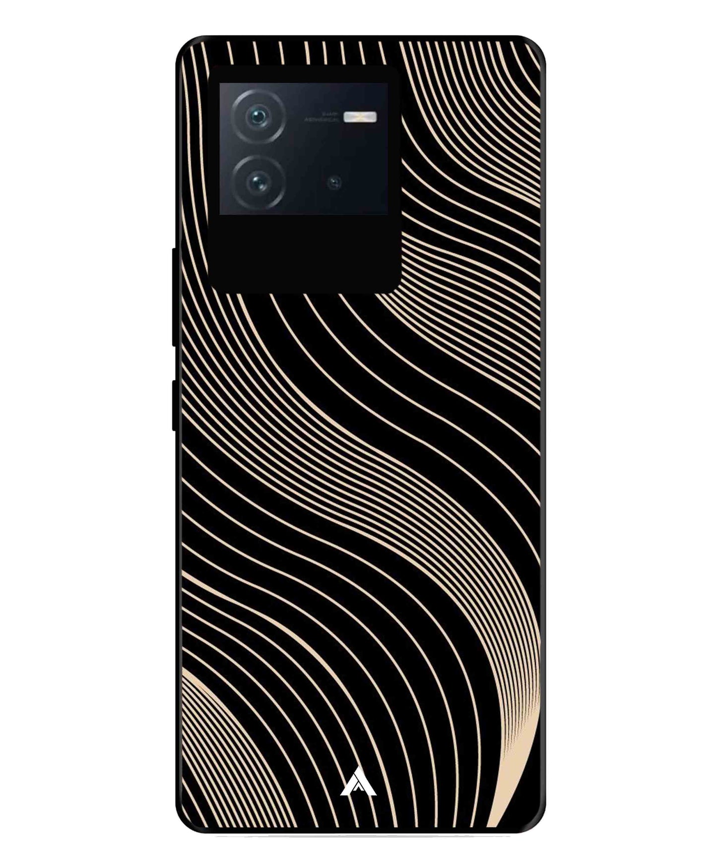 Stripe Pattern 13 Metal Back Cover Phone Case for iQOO Neo 6