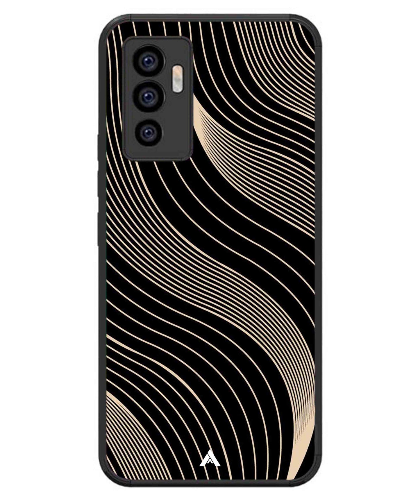 Stripe Pattern 13 Metal Back Cover Phone Case for iQOO Z6