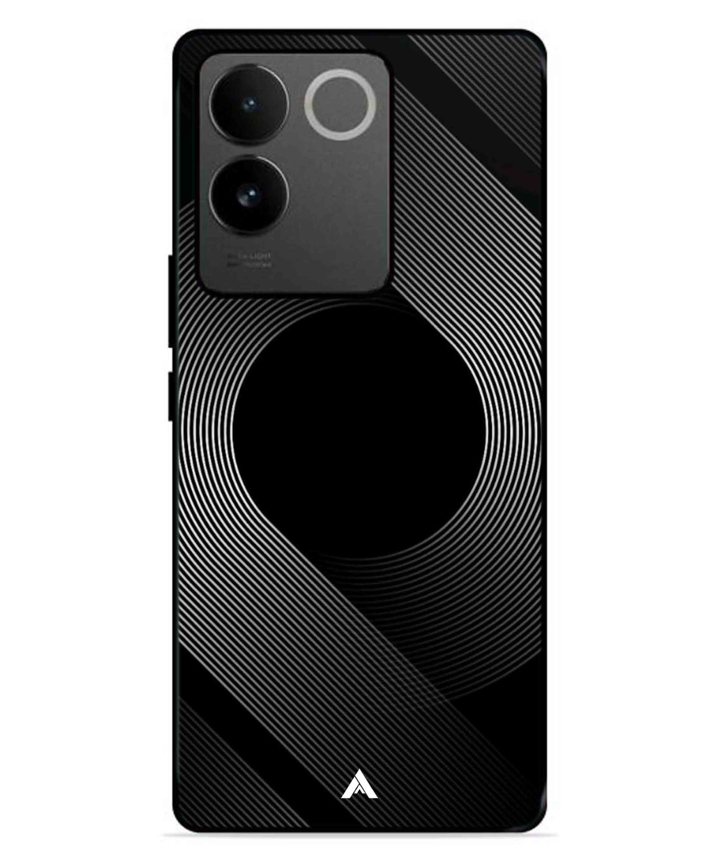 Stripe Pattern 14 Metal Back Cover Phone Case for IQOO Z7 Pro