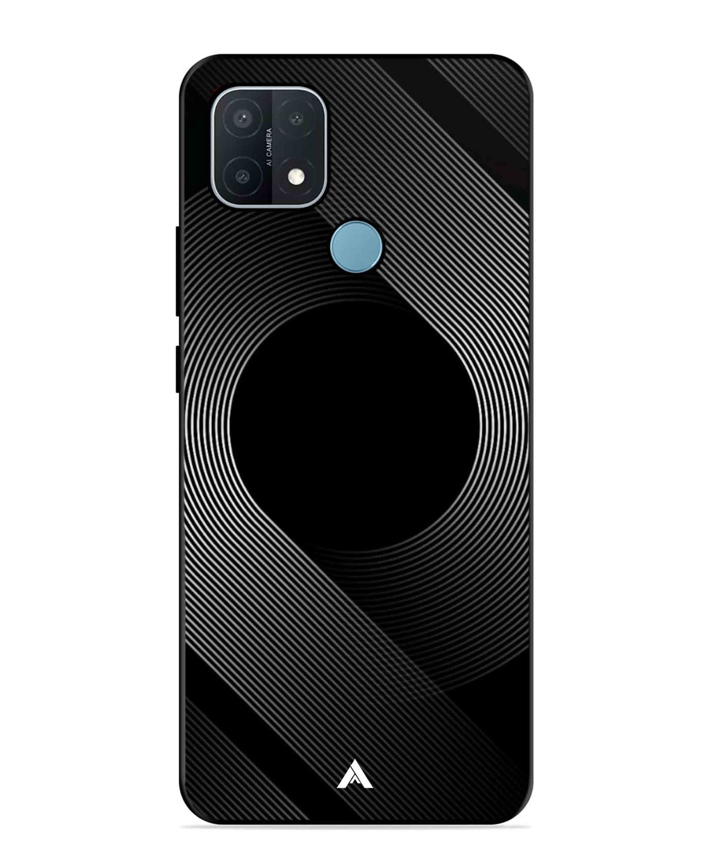 Stripe Pattern 14 Metal Back Cover Phone Case for OPPO A15