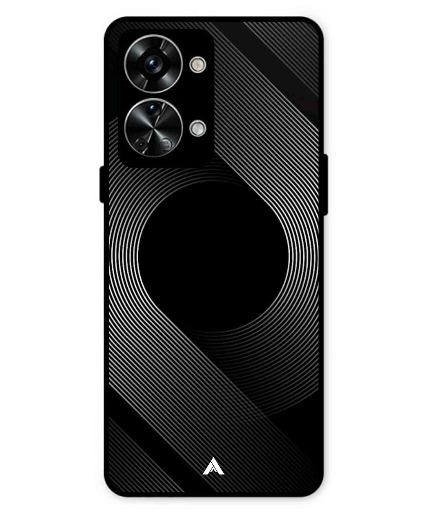 Stripe Pattern 14 Metal Back Cover Phone Case for Oneplus Nord 2T