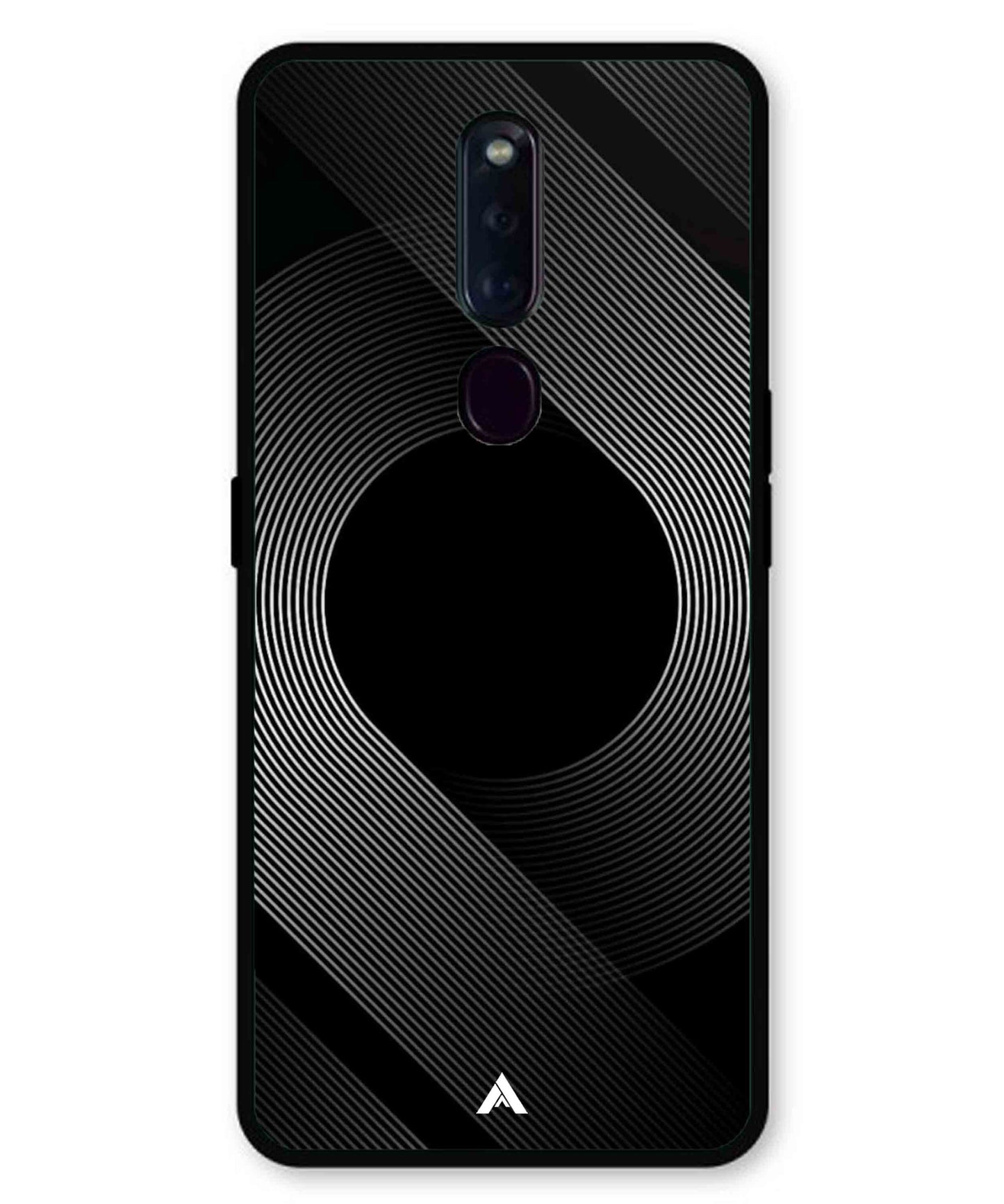 Stripe Pattern 14 Metal Back Cover Phone Case for Oppo F11 Pro