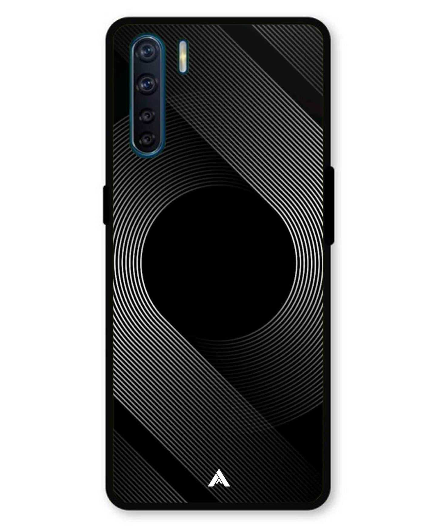 Stripe Pattern 14 Metal Back Cover Phone Case for Oppo F15