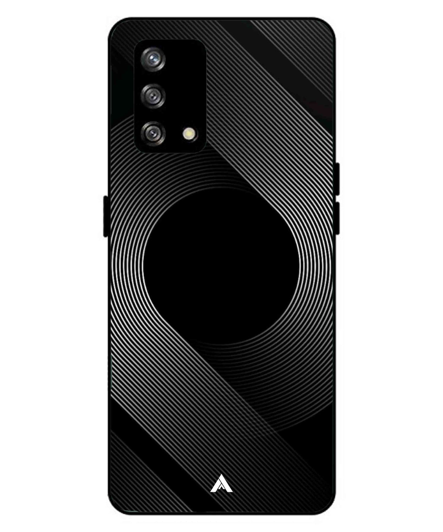 Stripe Pattern 14 Metal Back Cover Phone Case for Oppo F19