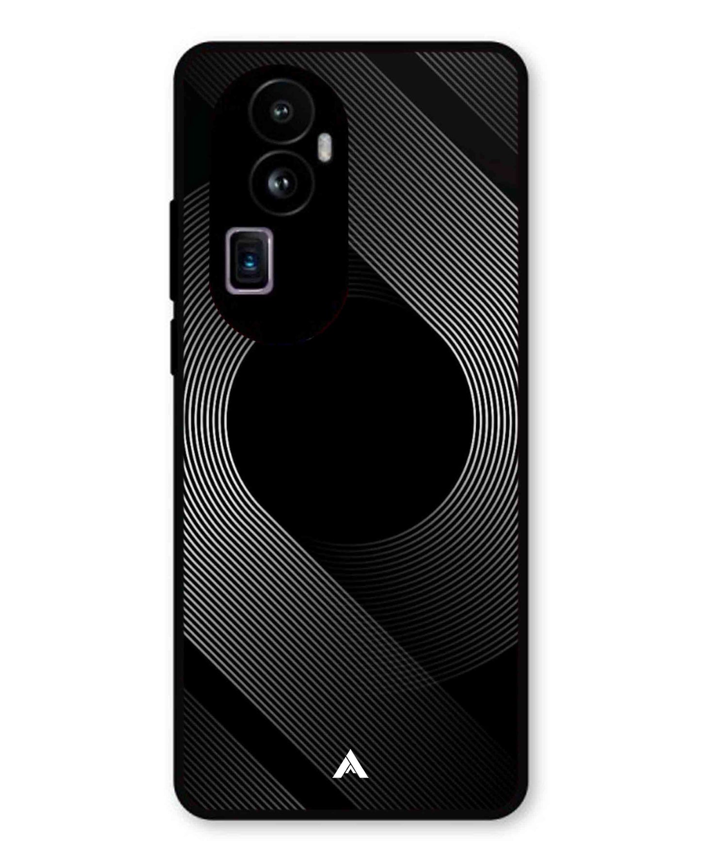 Stripe Pattern 14 Metal Back Cover Phone Case for Oppo Reno 10 Pro Plus
