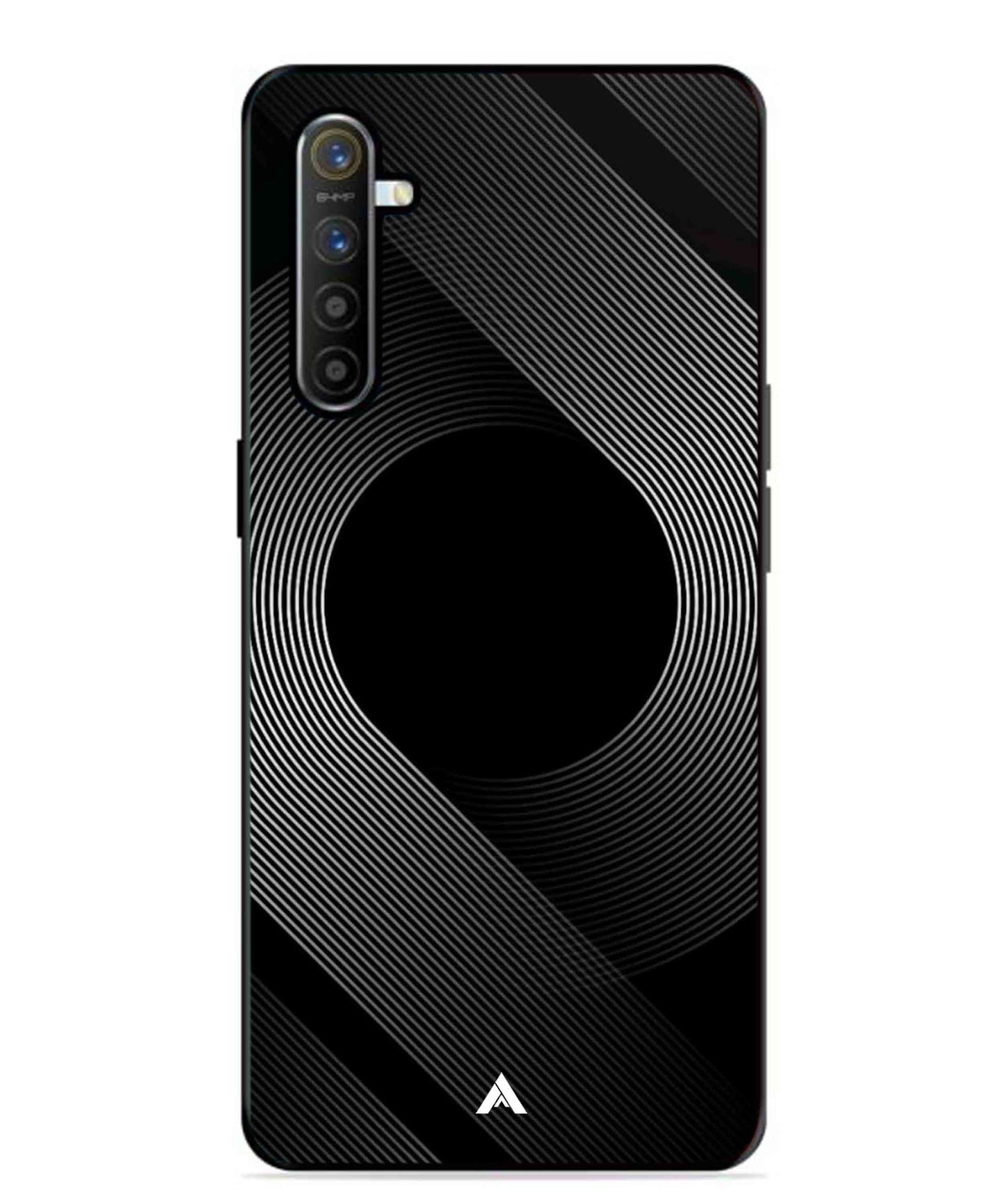 Stripe Pattern 14 Metal Back Cover Phone Case for Realme XT