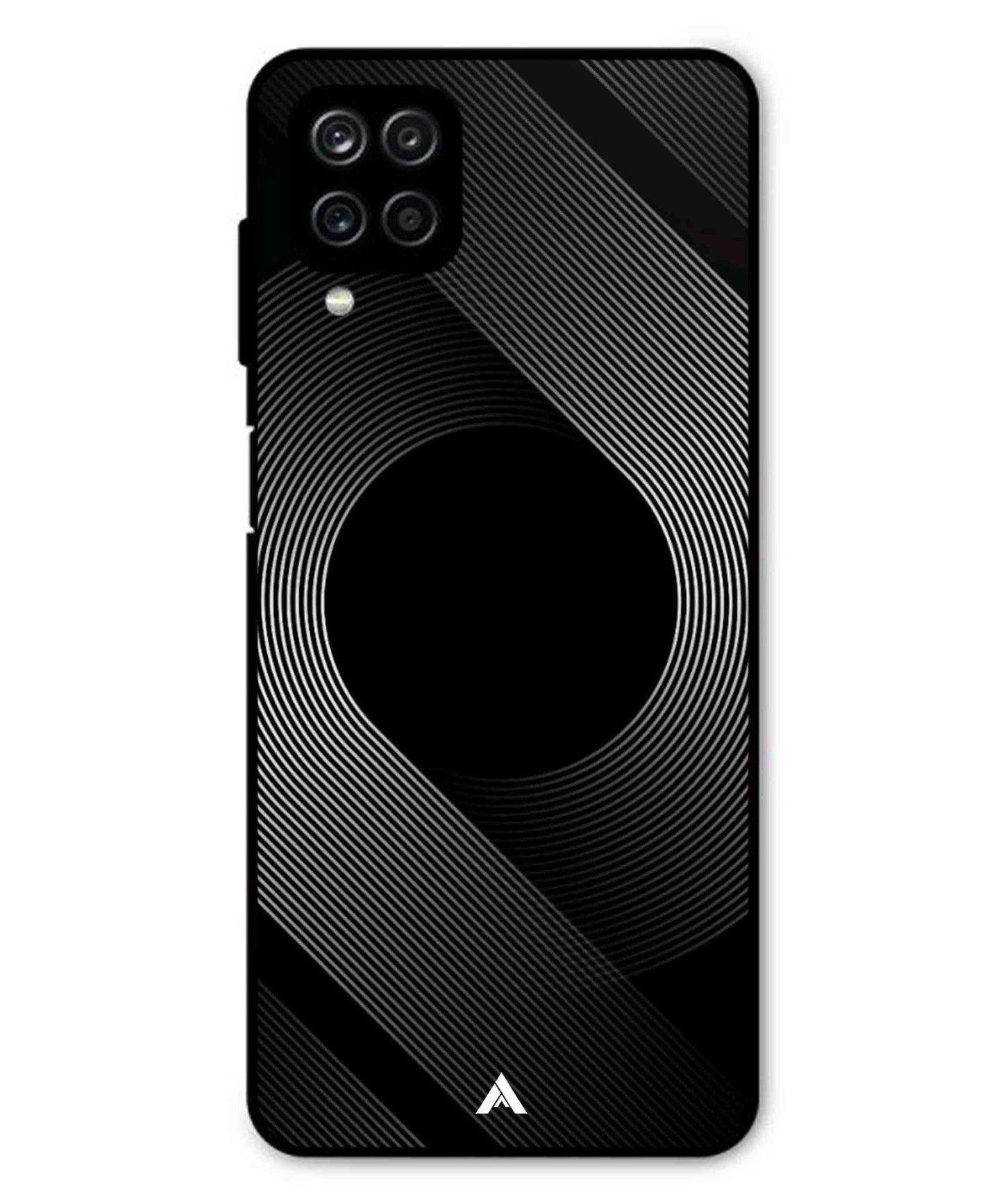 Stripe Pattern 14 Metal Back Cover Phone Case for Samsung Galaxy M32 4G