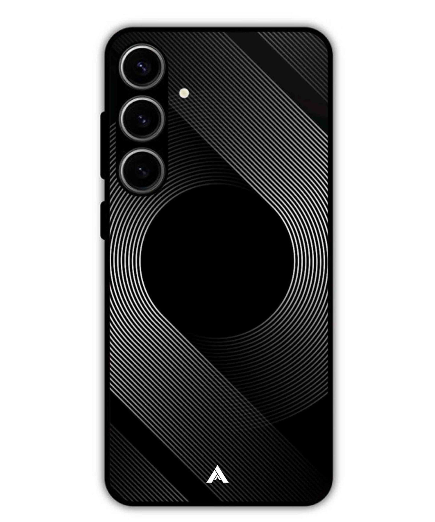 Stripe Pattern 14 Metal Back Cover Phone Case for Samsung Galaxy S24 Plus