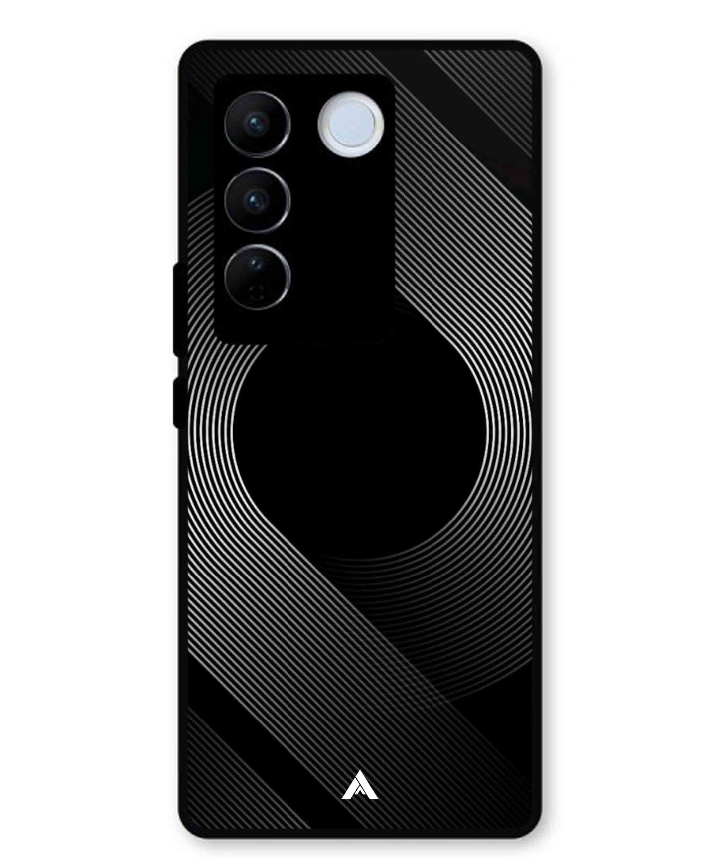 Stripe Pattern 14 Metal Back Cover Phone Case for Vivo v27 Pro